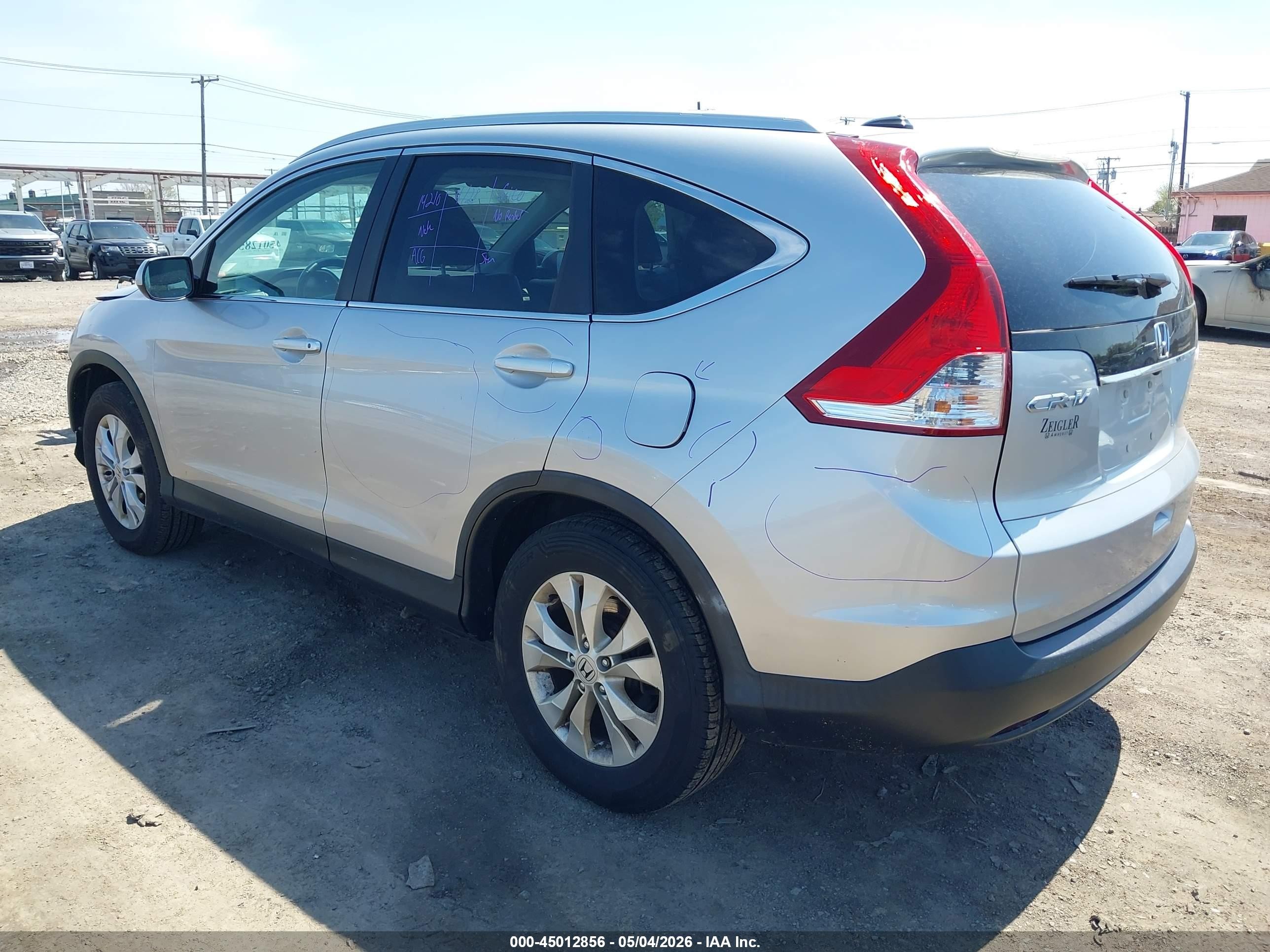2014 Honda Cr-v Ex-l Silver vin: 5J6RM4H76EL078707