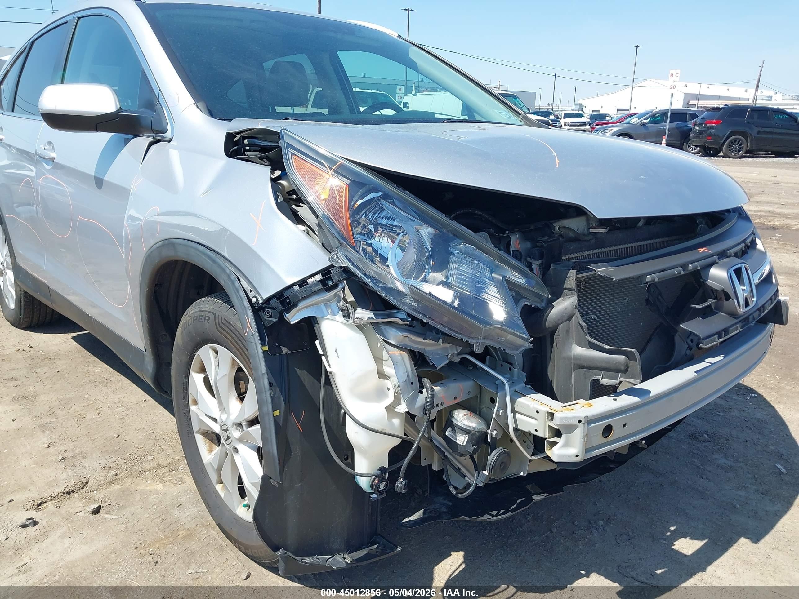 2014 Honda Cr-v Ex-l Silver vin: 5J6RM4H76EL078707
