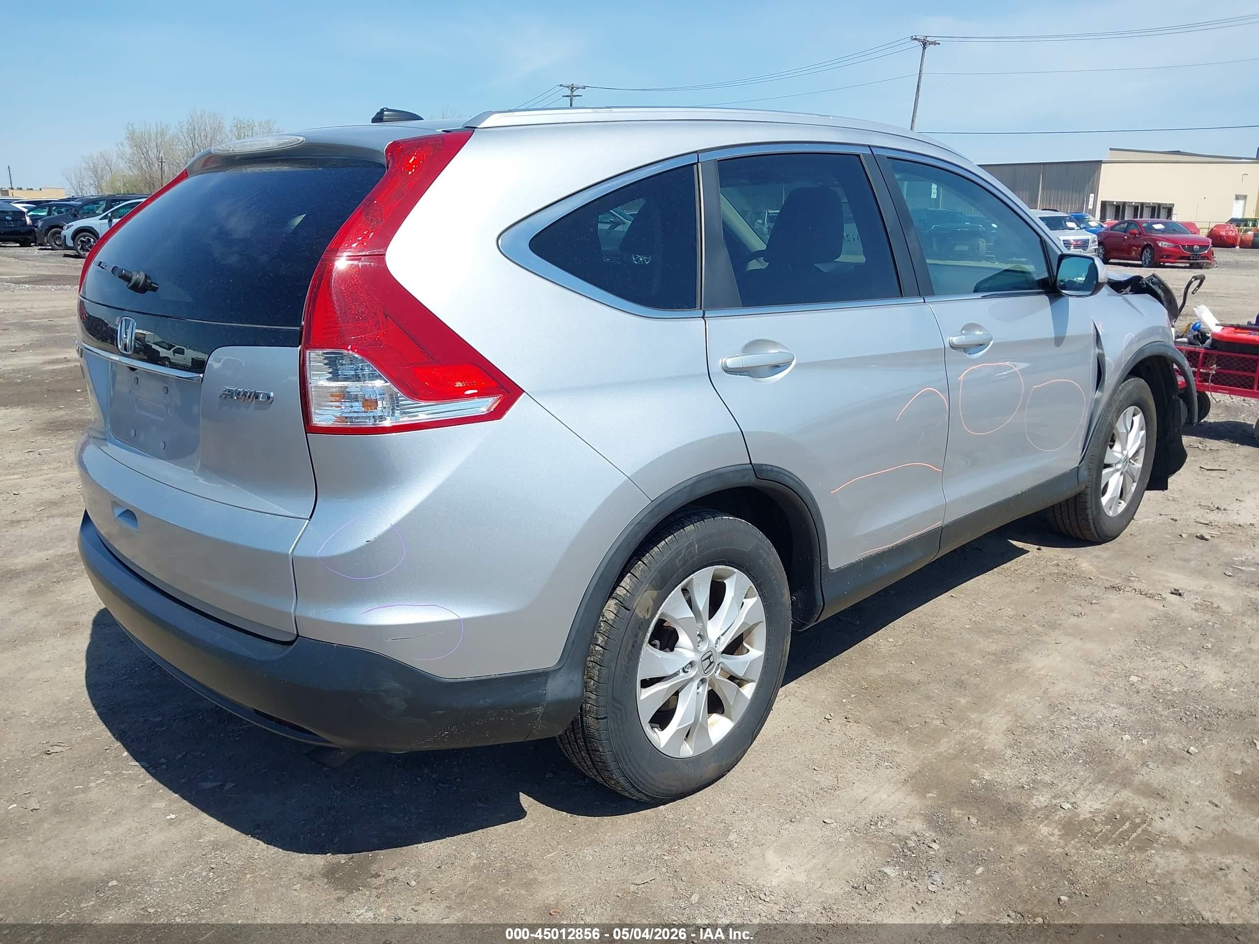 2014 Honda Cr-v Ex-l Silver vin: 5J6RM4H76EL078707