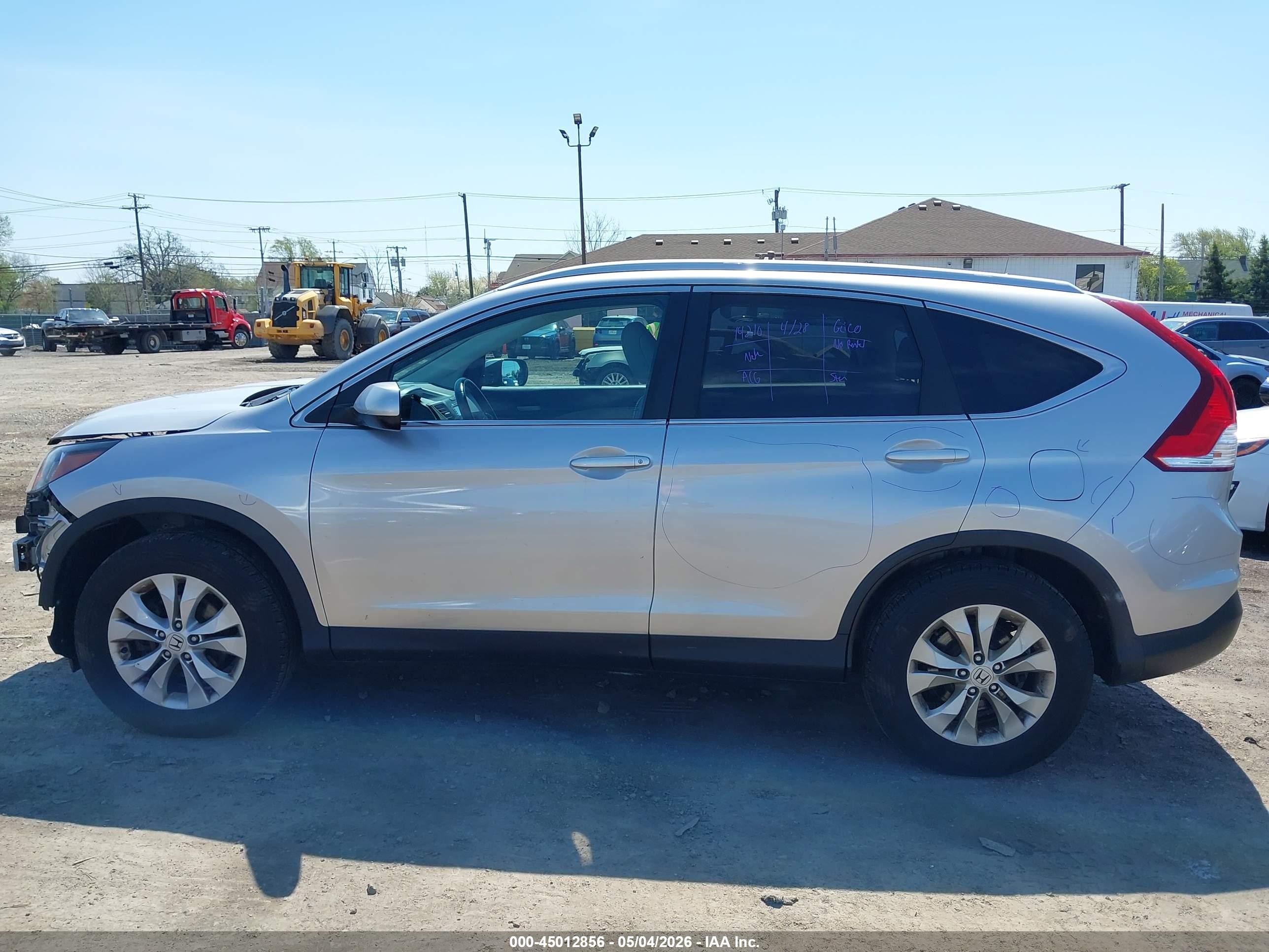 2014 Honda Cr-v Ex-l Silver vin: 5J6RM4H76EL078707