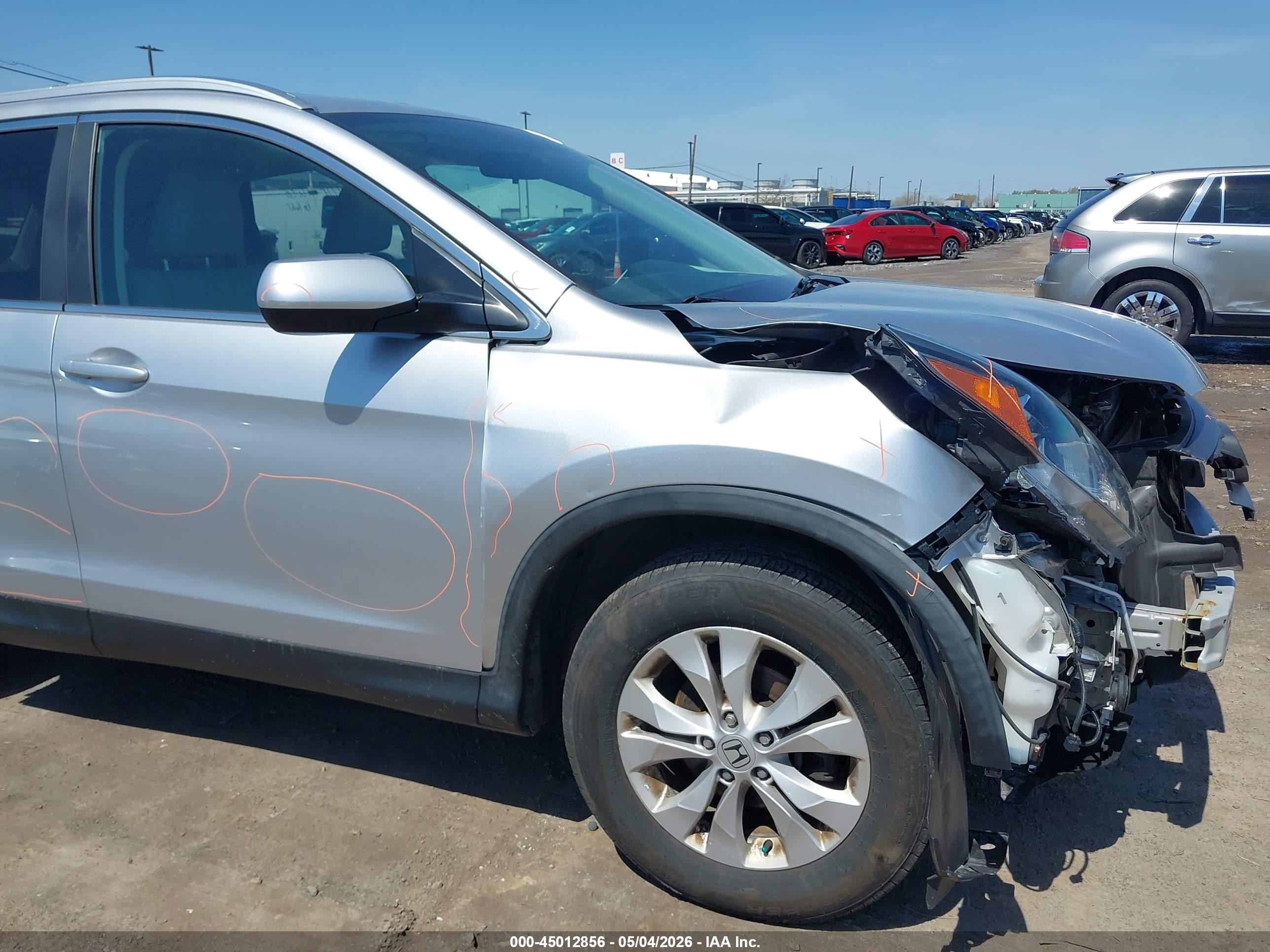 2014 Honda Cr-v Ex-l Silver vin: 5J6RM4H76EL078707