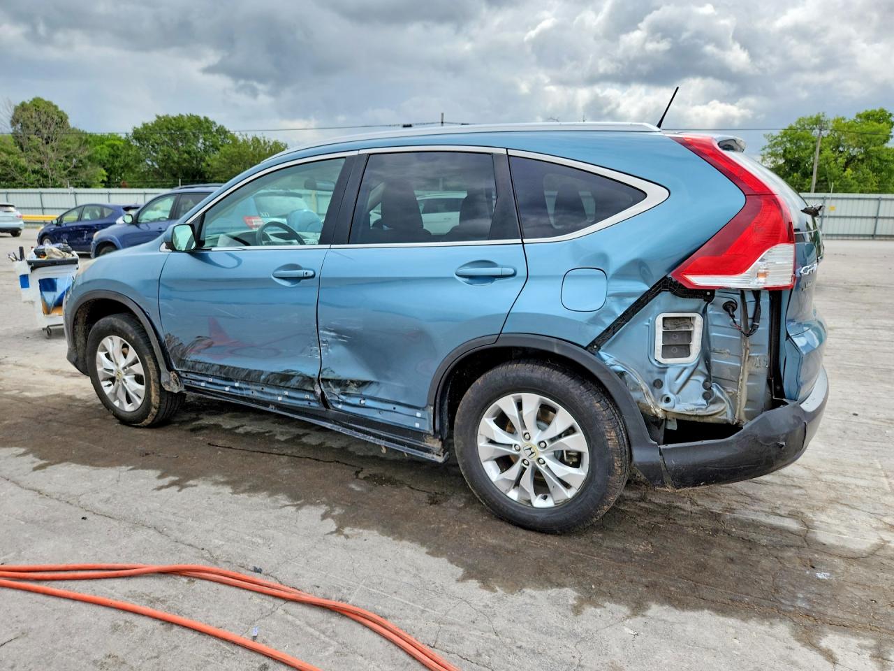 2014 Honda Cr-v Exl Синий vin: 5J6RM4H76EL103430
