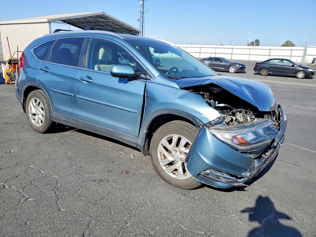 2015 Honda Cr-v Exl Teal vin: 5J6RM4H76FL001367