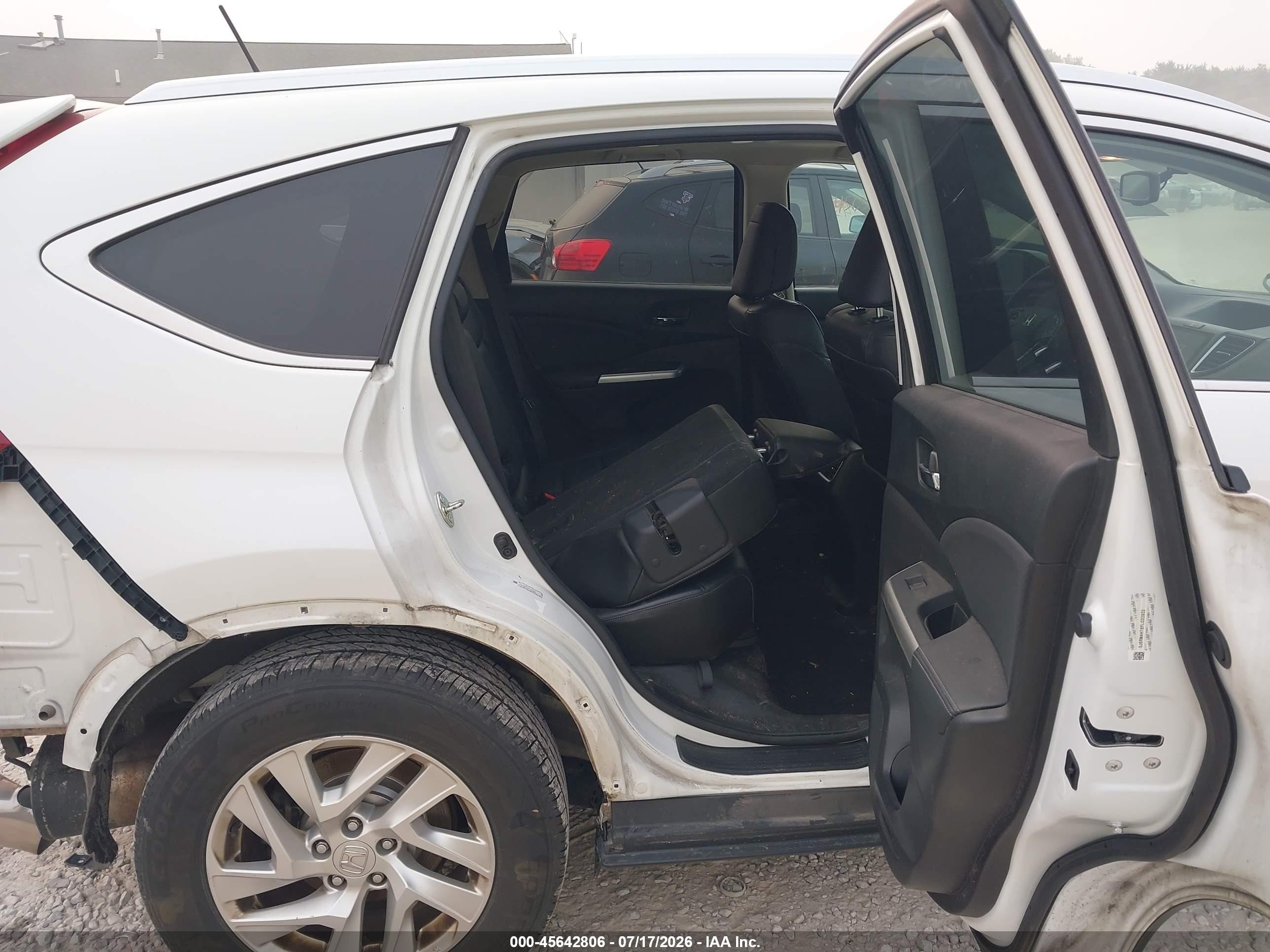 2015 Honda Cr-v Ex-l White vin: 5J6RM4H76FL033932