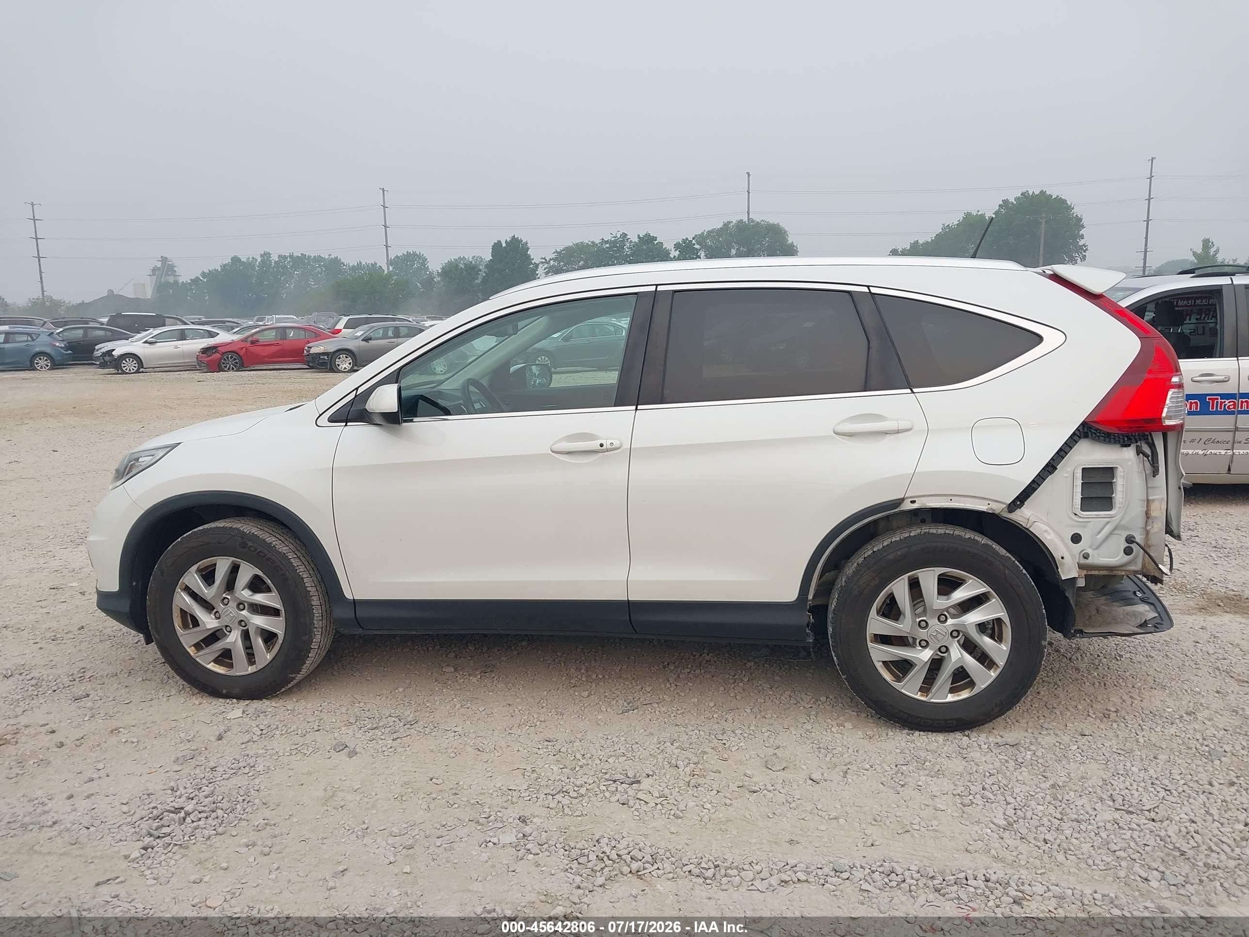2015 Honda Cr-v Ex-l White vin: 5J6RM4H76FL033932