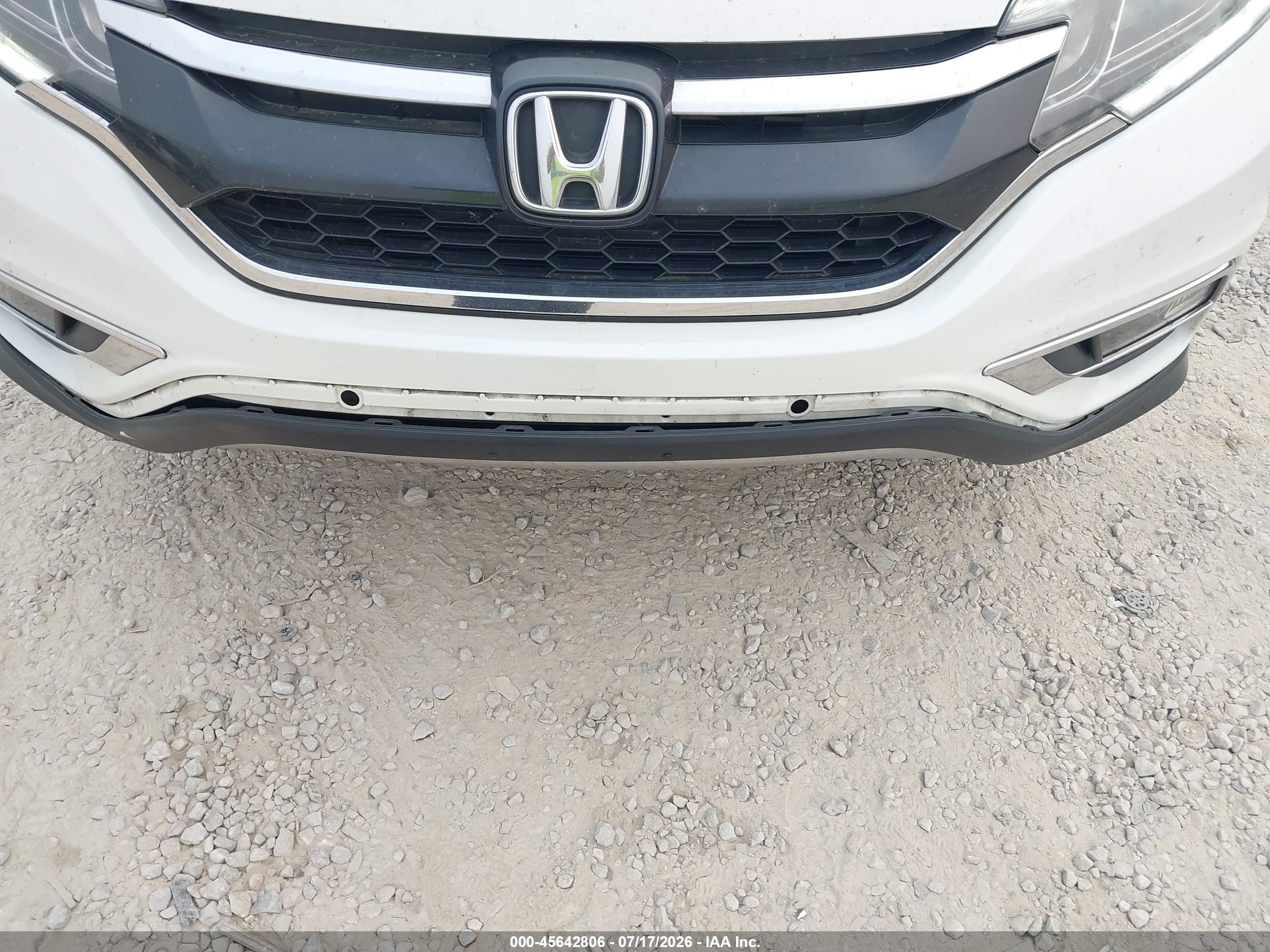 2015 Honda Cr-v Ex-l White vin: 5J6RM4H76FL033932