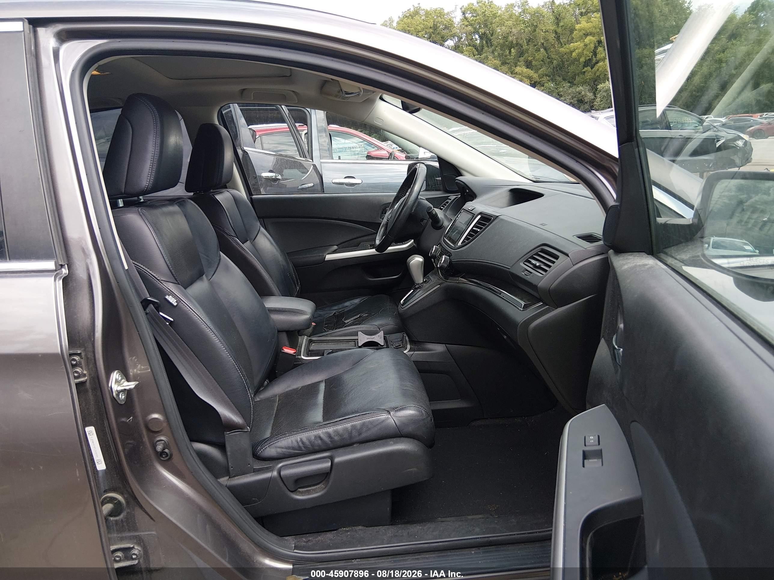 2015 Honda Cr-v Ex-l Gray vin: 5J6RM4H76FL039584