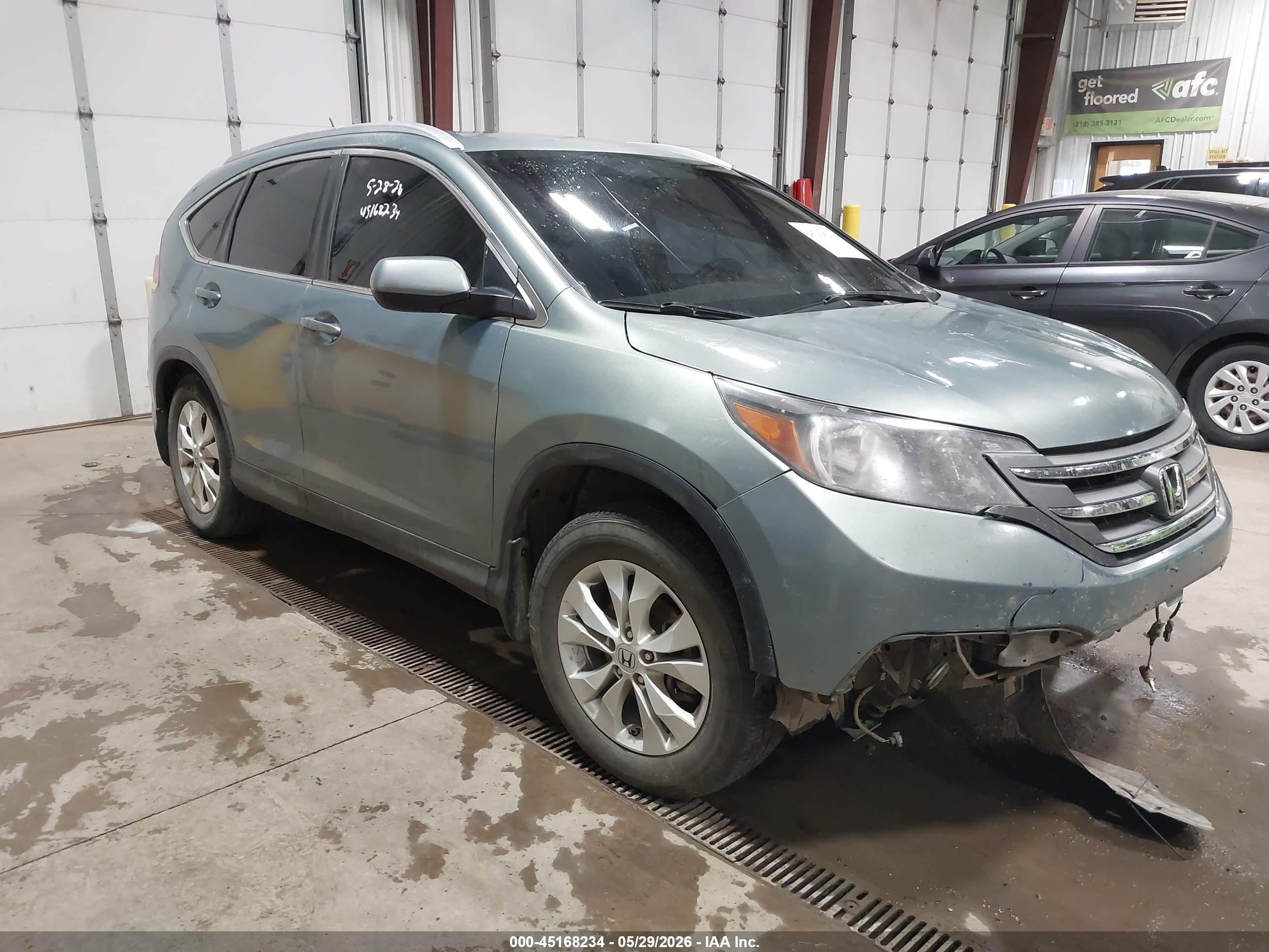 2012 Honda Cr-v Ex-l Green vin: 5J6RM4H77CL012986