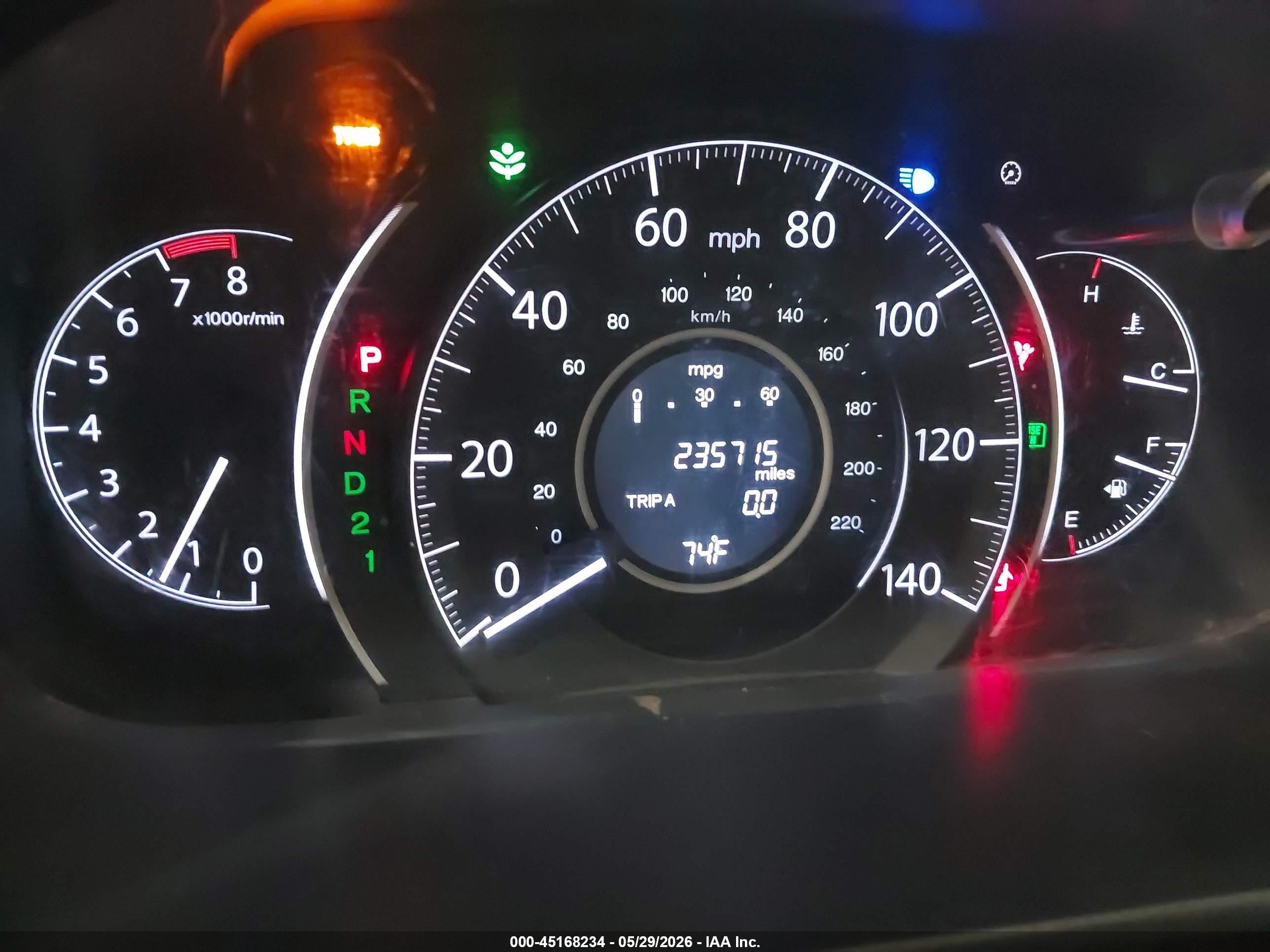 2012 Honda Cr-v Ex-l Green vin: 5J6RM4H77CL012986