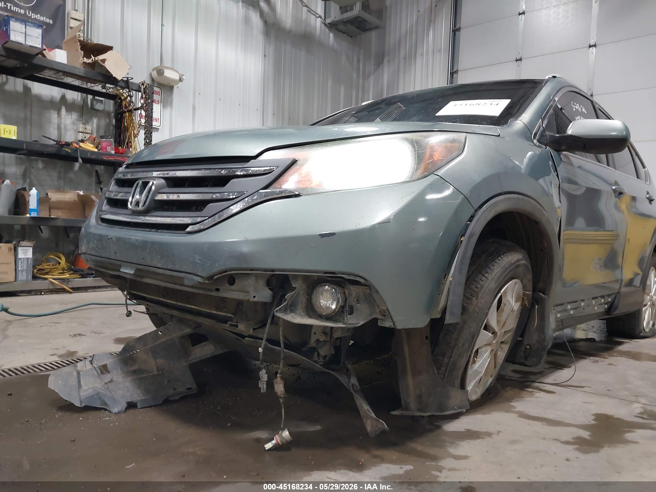 2012 Honda Cr-v Ex-l Green vin: 5J6RM4H77CL012986