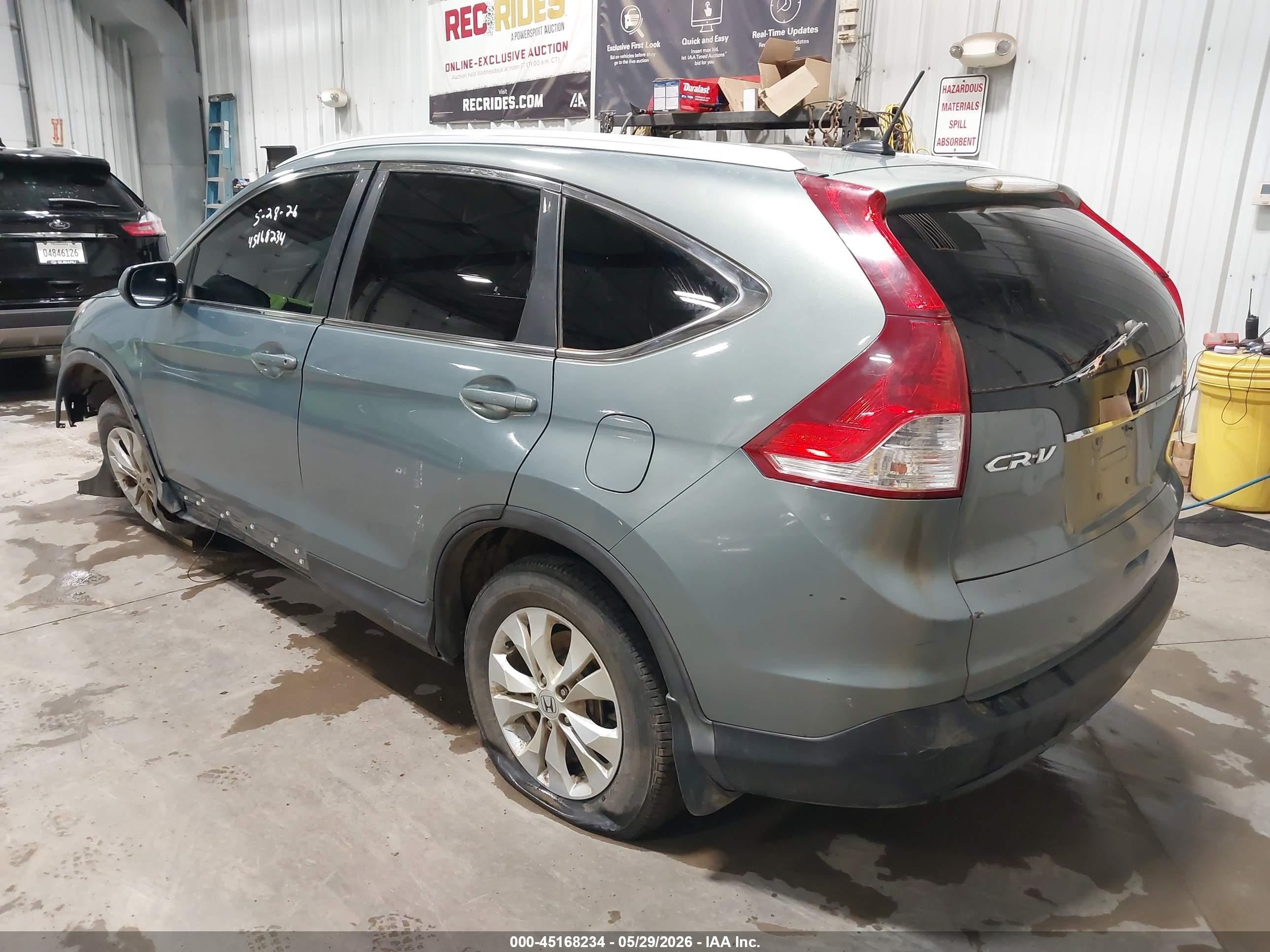 2012 Honda Cr-v Ex-l Green vin: 5J6RM4H77CL012986