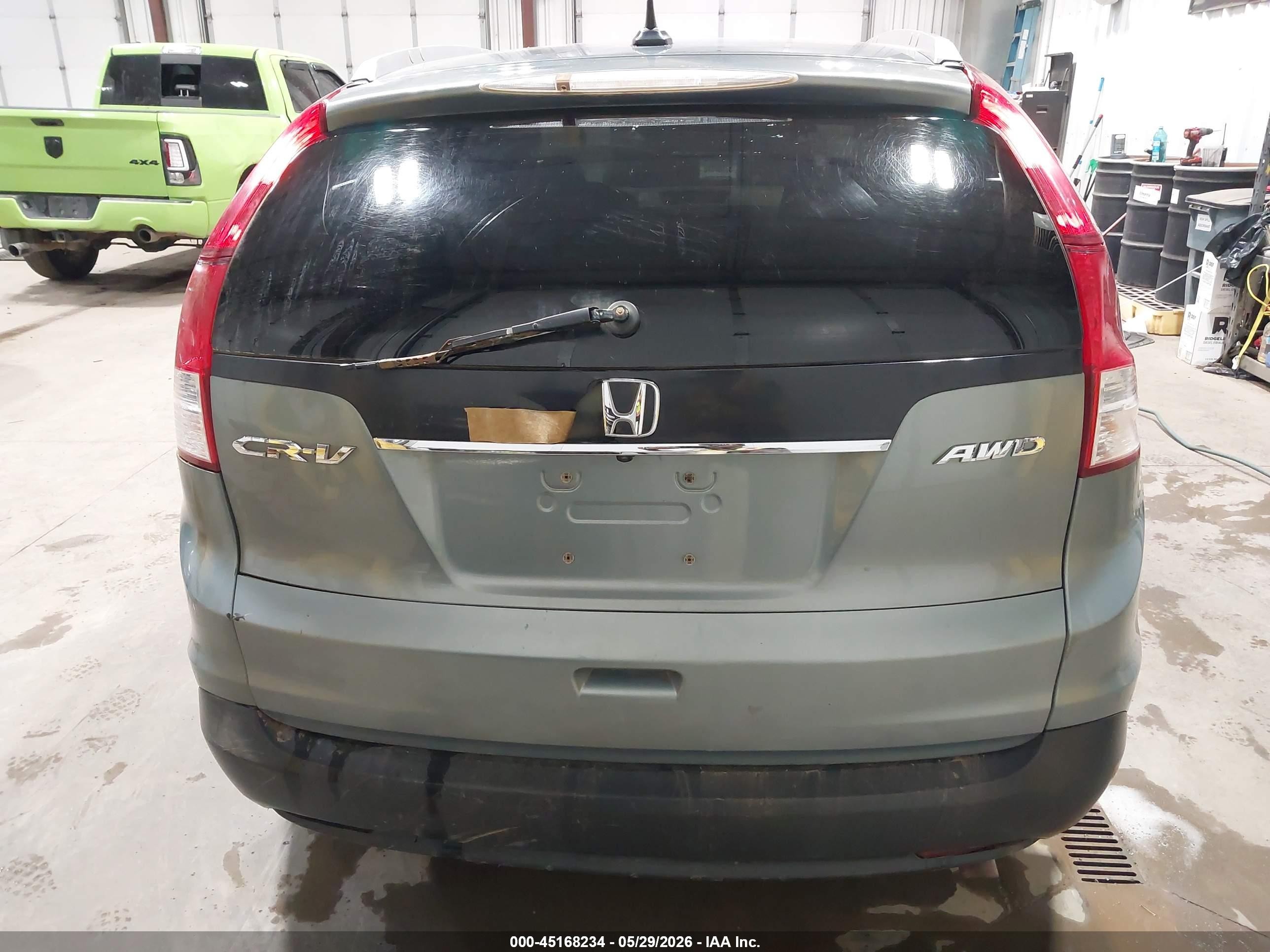 2012 Honda Cr-v Ex-l Green vin: 5J6RM4H77CL012986