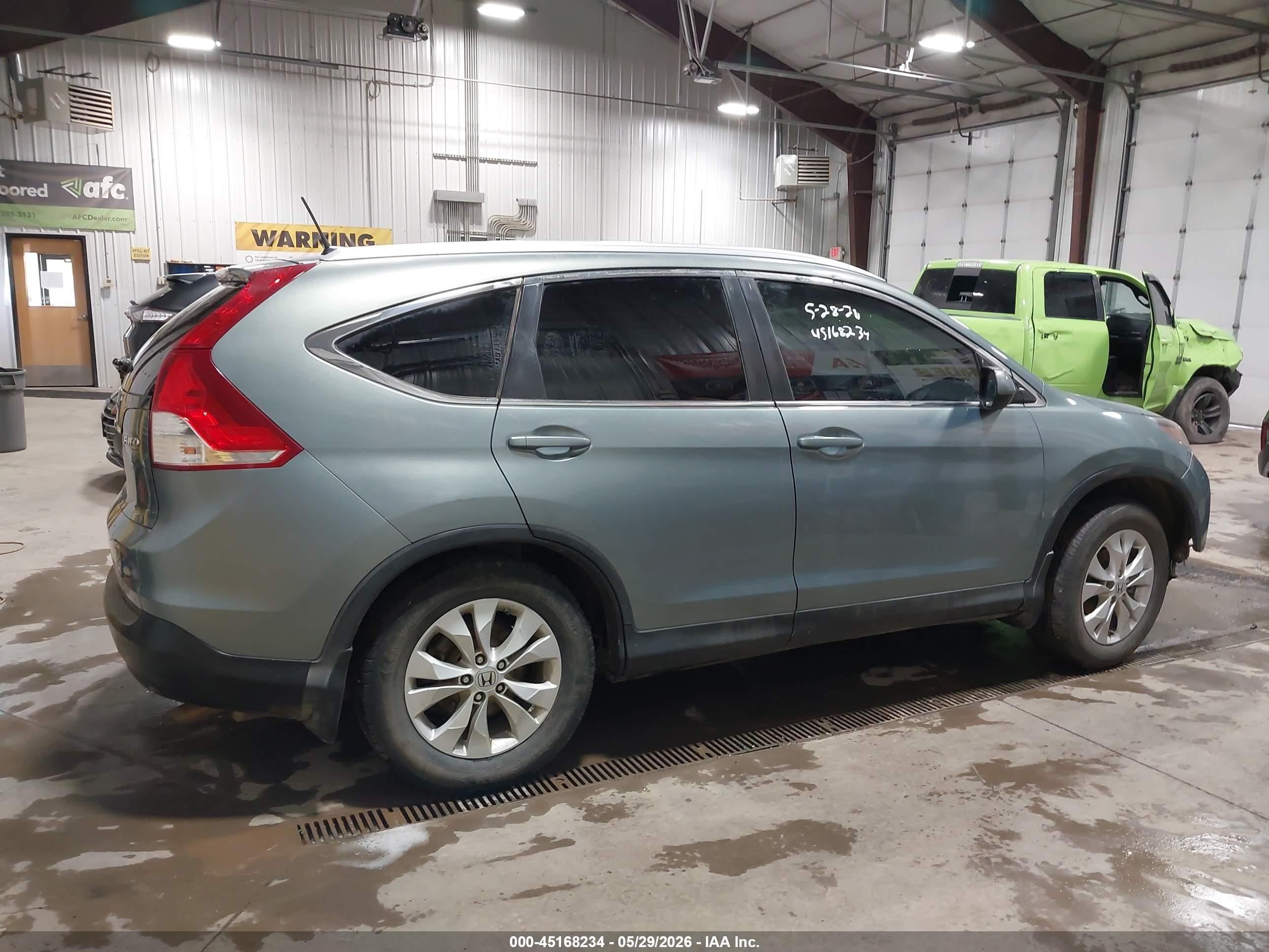 2012 Honda Cr-v Ex-l Green vin: 5J6RM4H77CL012986