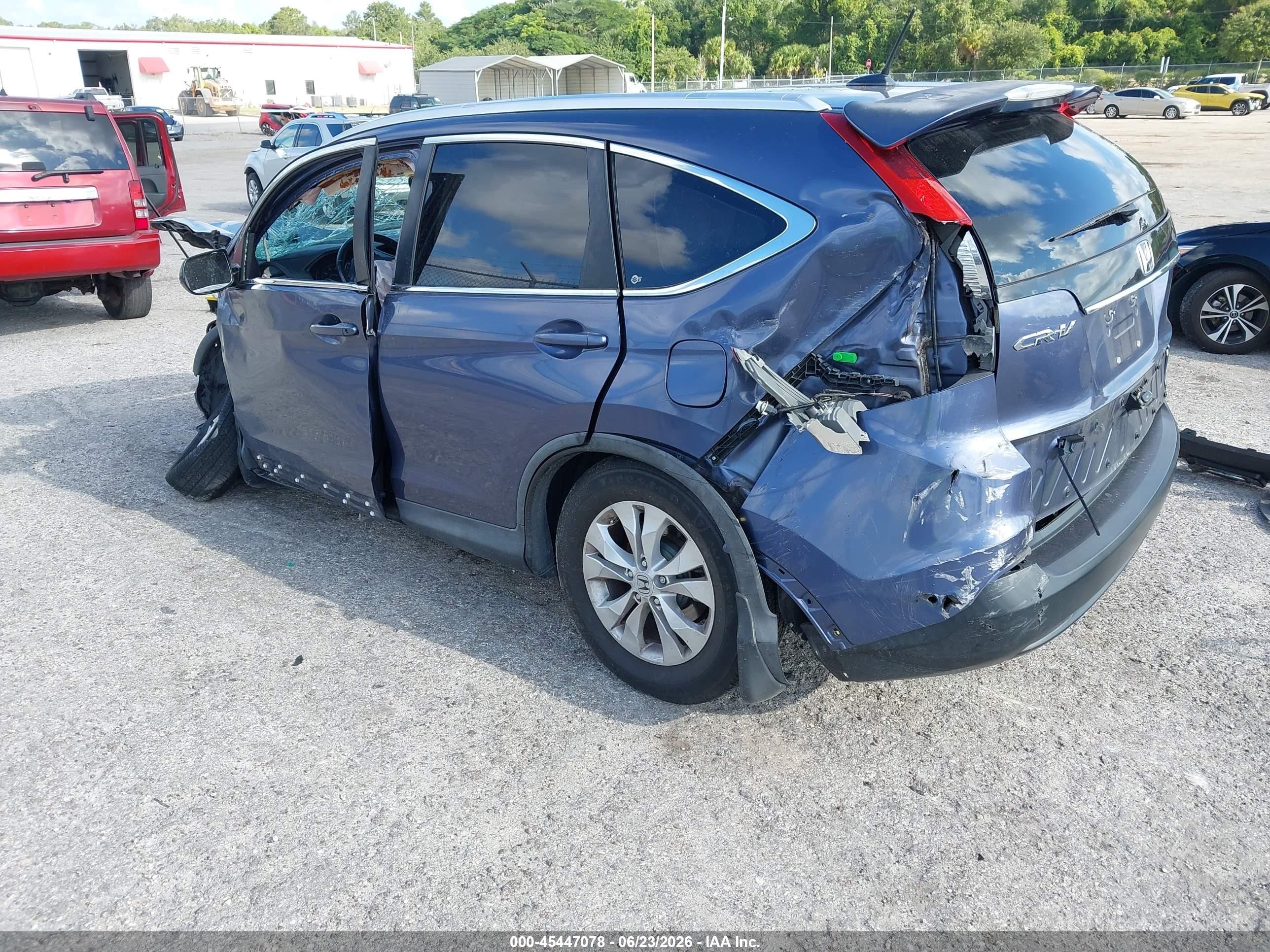 2012 Honda Cr-v Ex-l Dark Blue vin: 5J6RM4H77CL014818
