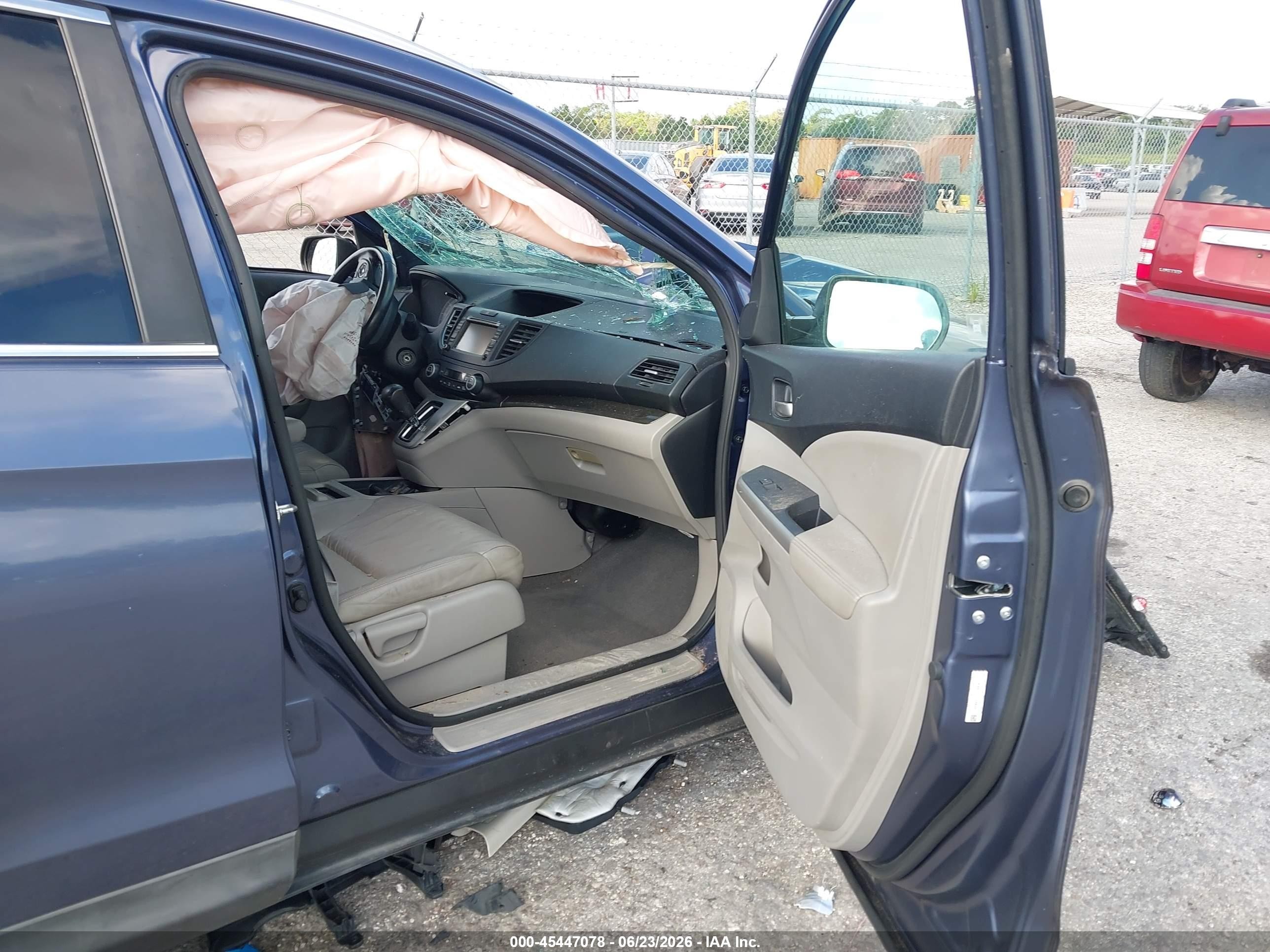 2012 Honda Cr-v Ex-l Dark Blue vin: 5J6RM4H77CL014818
