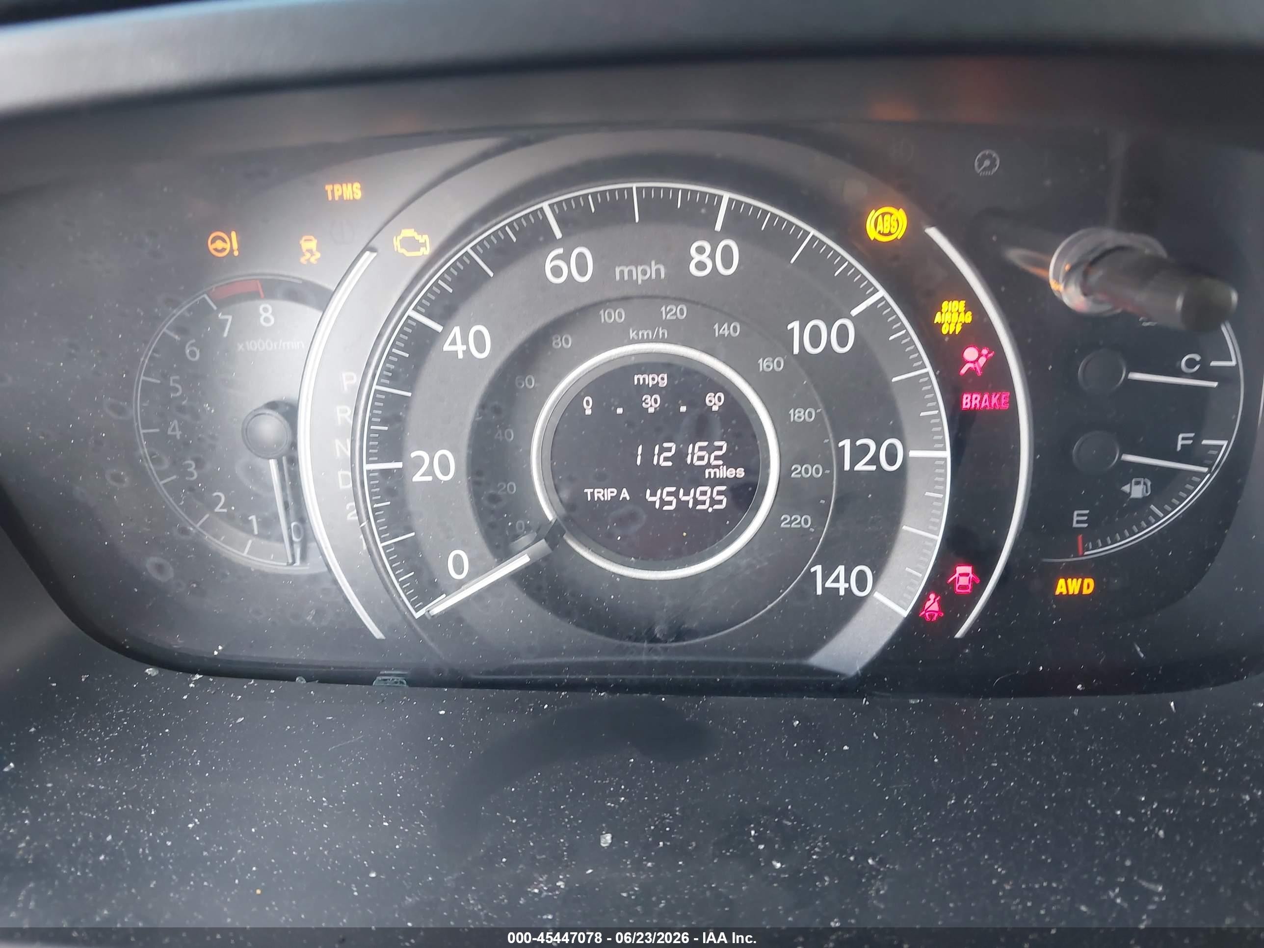2012 Honda Cr-v Ex-l Dark Blue vin: 5J6RM4H77CL014818