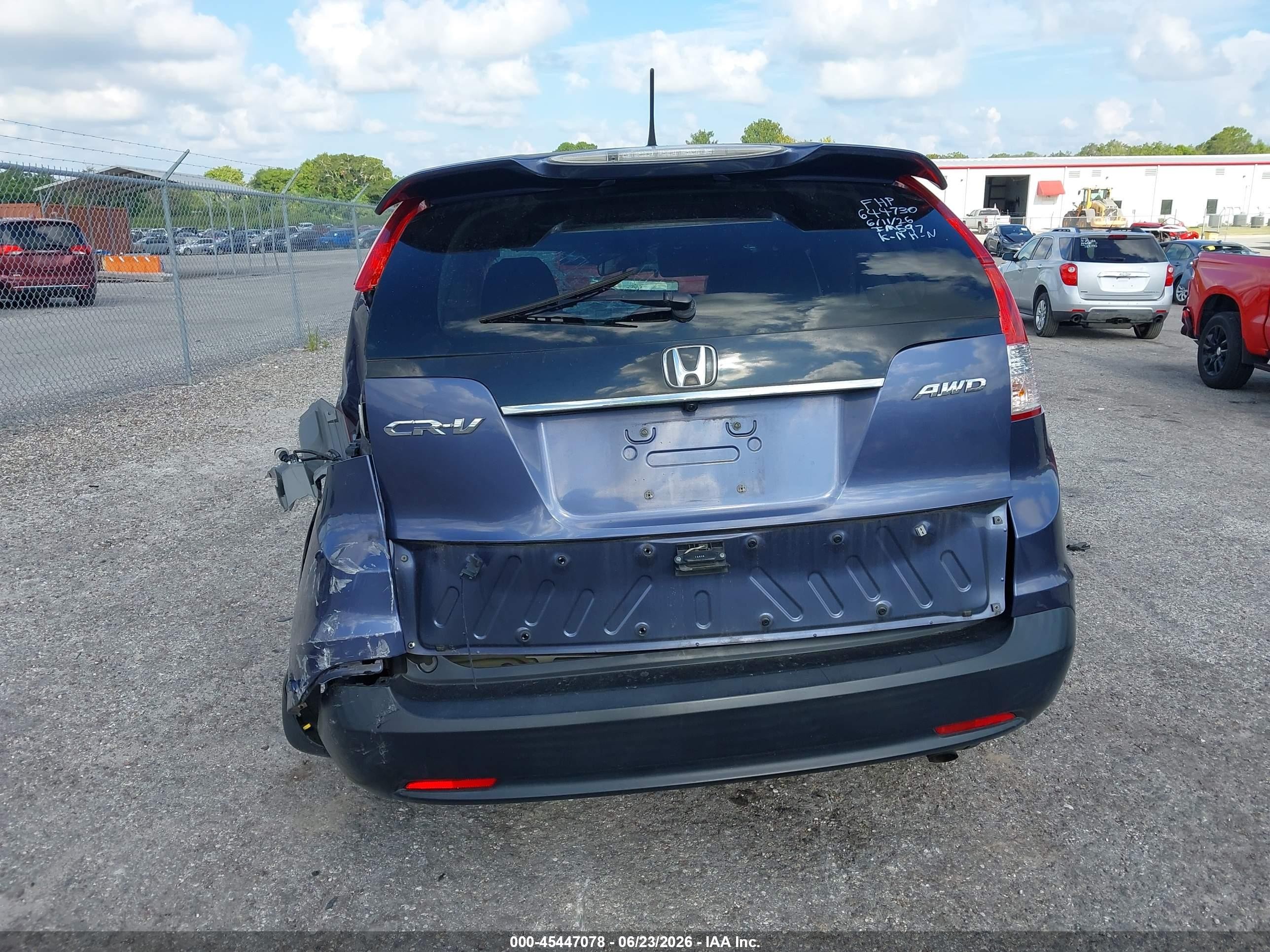 2012 Honda Cr-v Ex-l Dark Blue vin: 5J6RM4H77CL014818