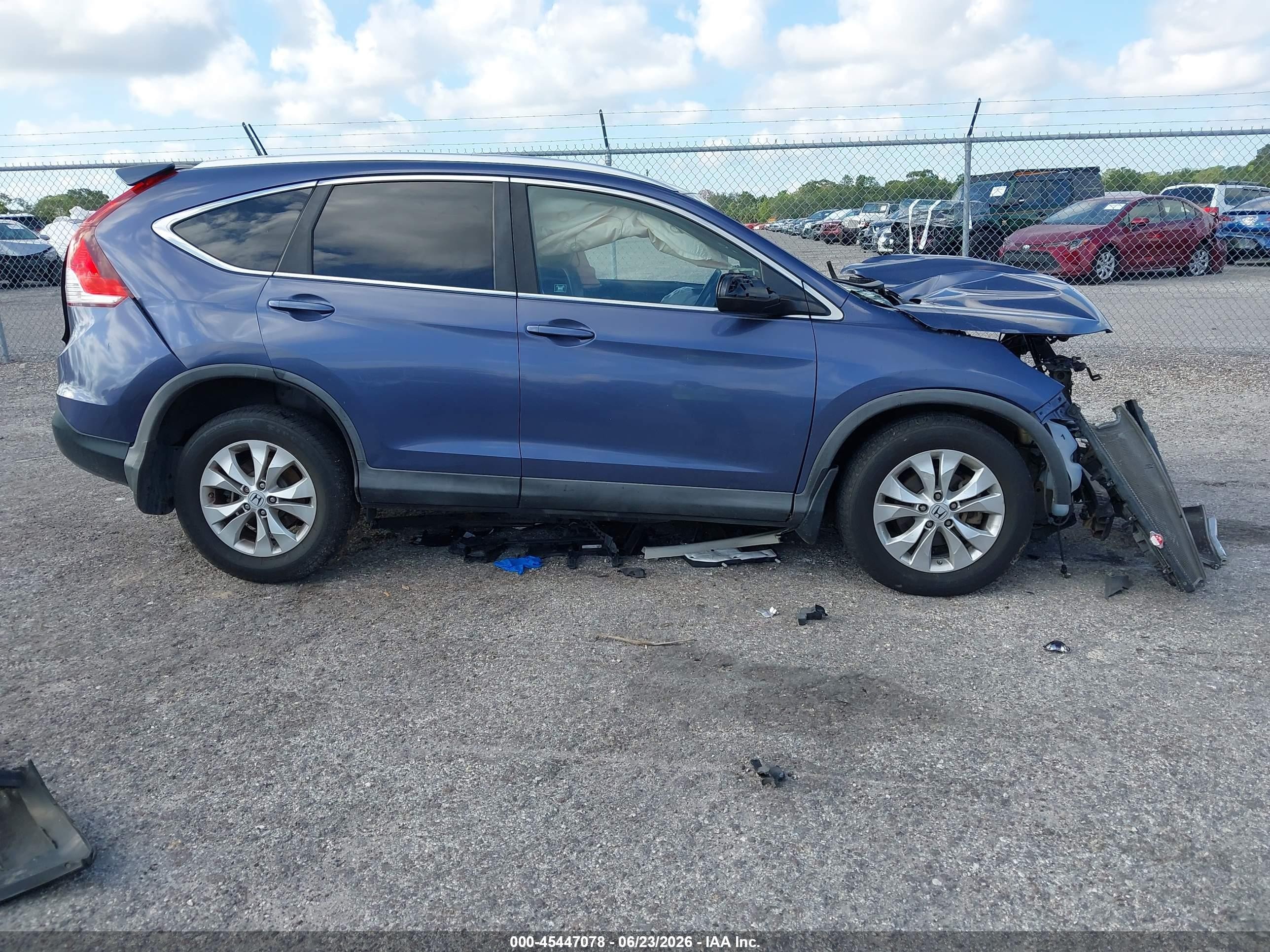 2012 Honda Cr-v Ex-l Dark Blue vin: 5J6RM4H77CL014818