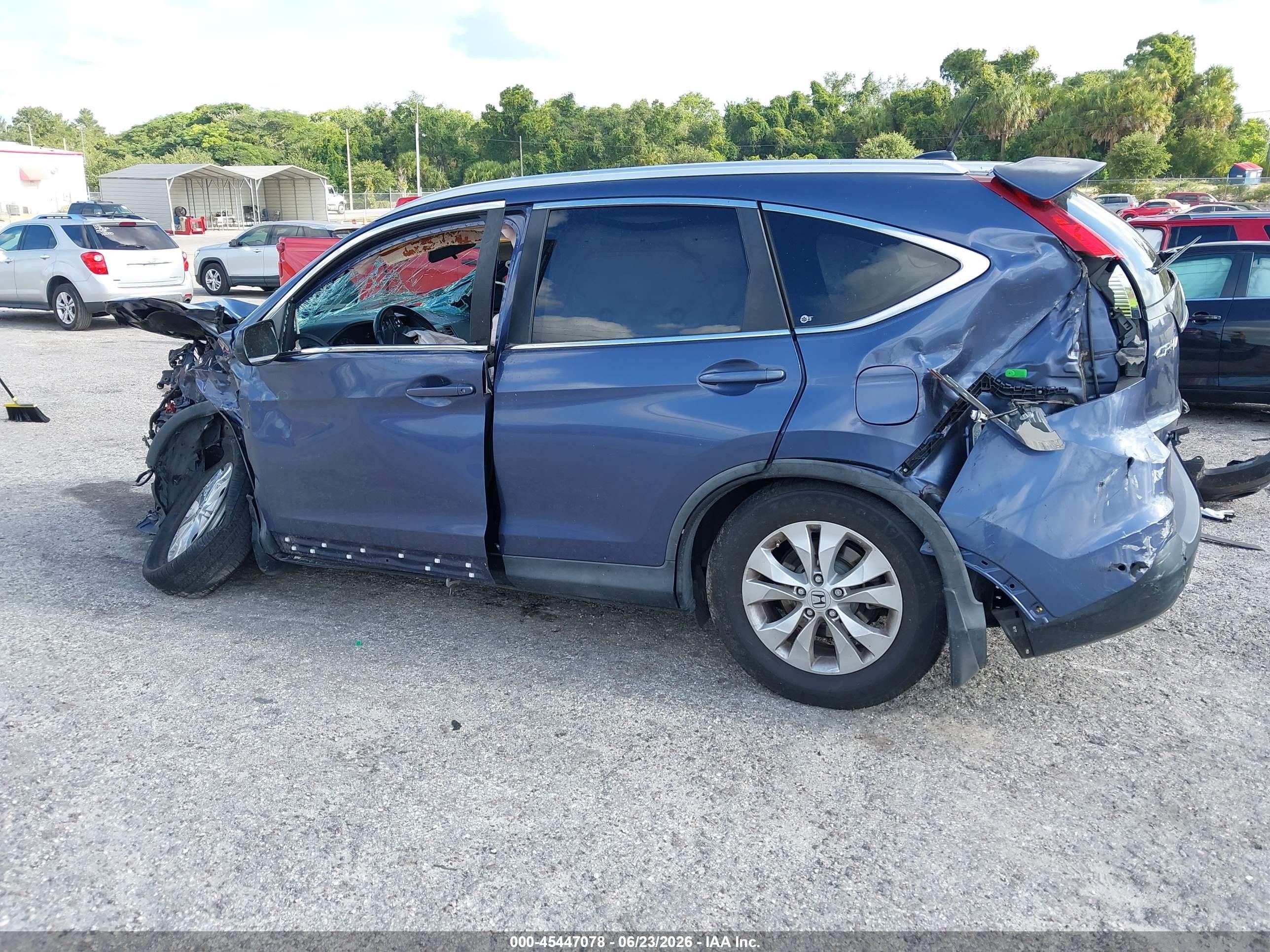 2012 Honda Cr-v Ex-l Dark Blue vin: 5J6RM4H77CL014818