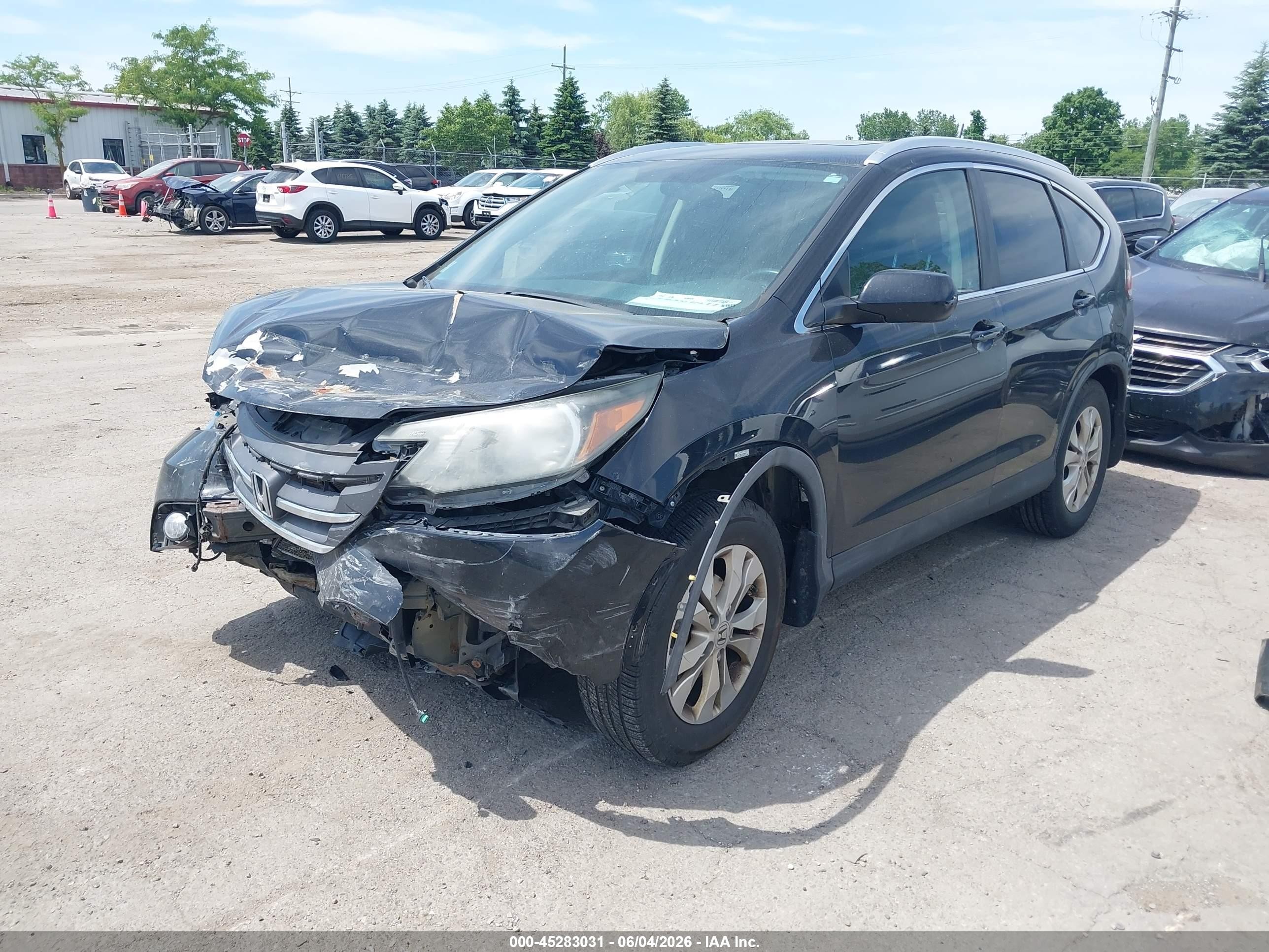 2012 Honda Cr-v Ex-l Black vin: 5J6RM4H77CL018903
