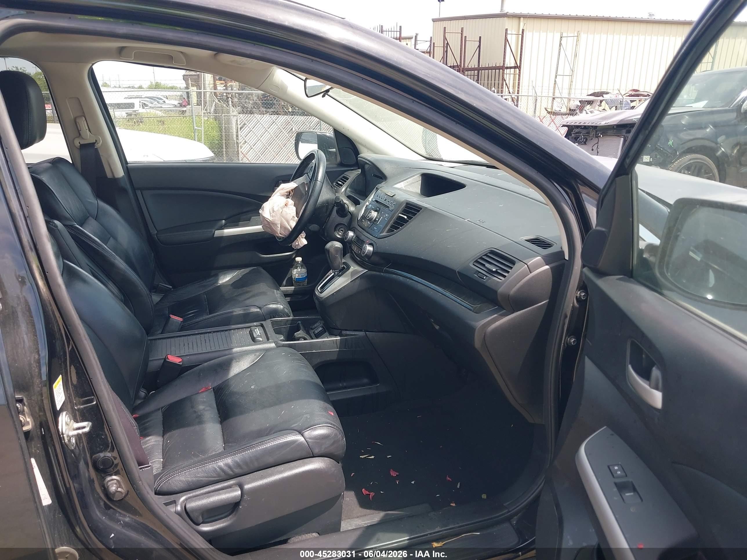 2012 Honda Cr-v Ex-l Black vin: 5J6RM4H77CL018903