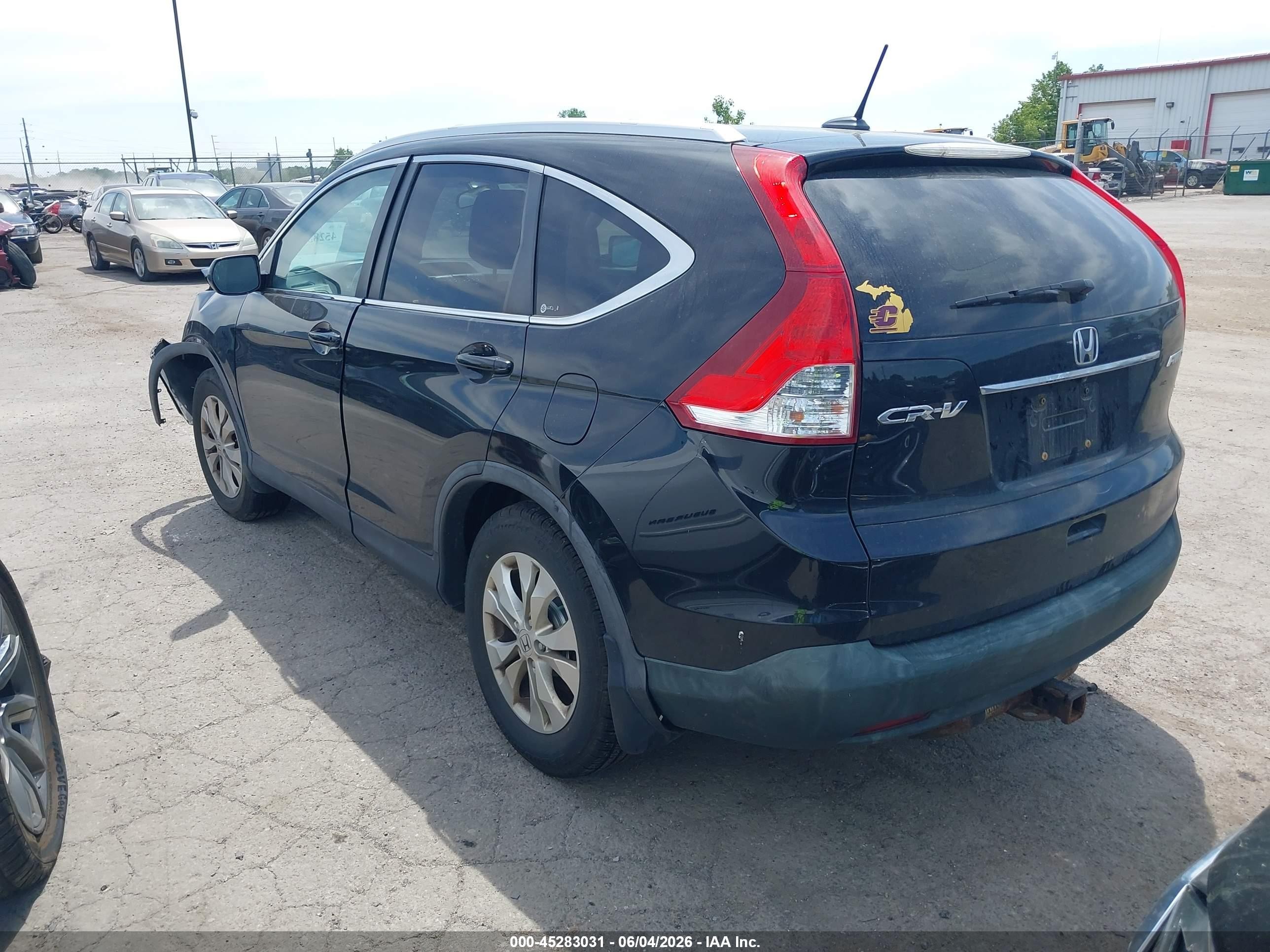 2012 Honda Cr-v Ex-l Black vin: 5J6RM4H77CL018903