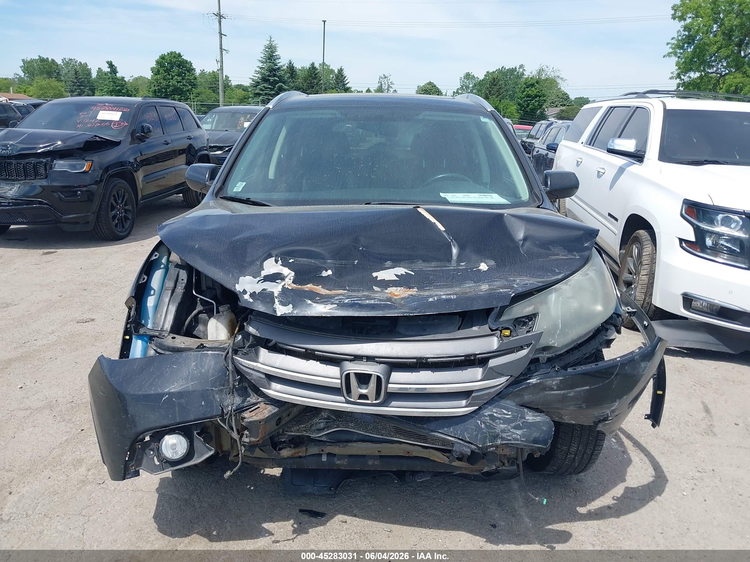 2012 Honda Cr-v Ex-l Black vin: 5J6RM4H77CL018903