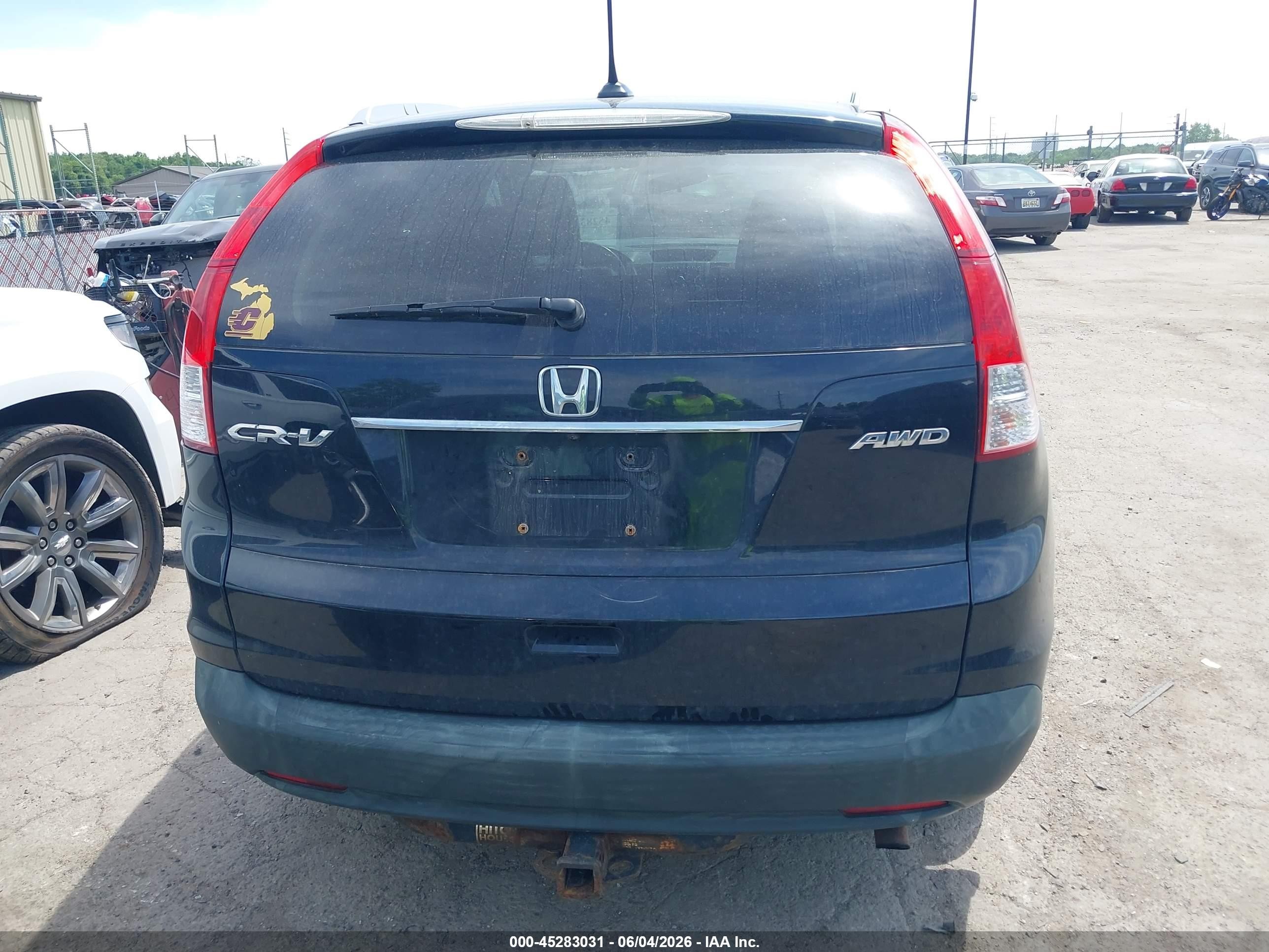 2012 Honda Cr-v Ex-l Black vin: 5J6RM4H77CL018903