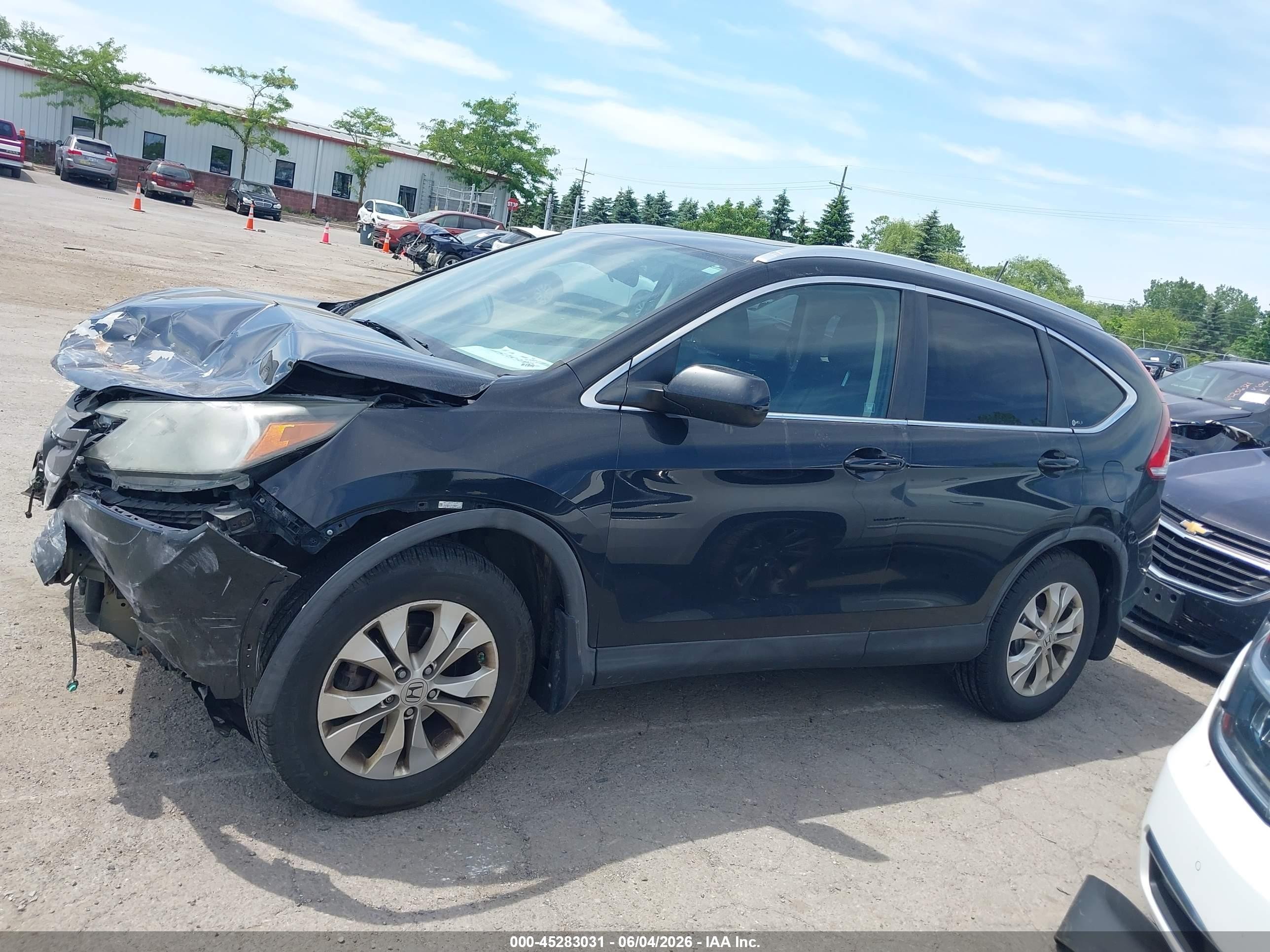2012 Honda Cr-v Ex-l Black vin: 5J6RM4H77CL018903