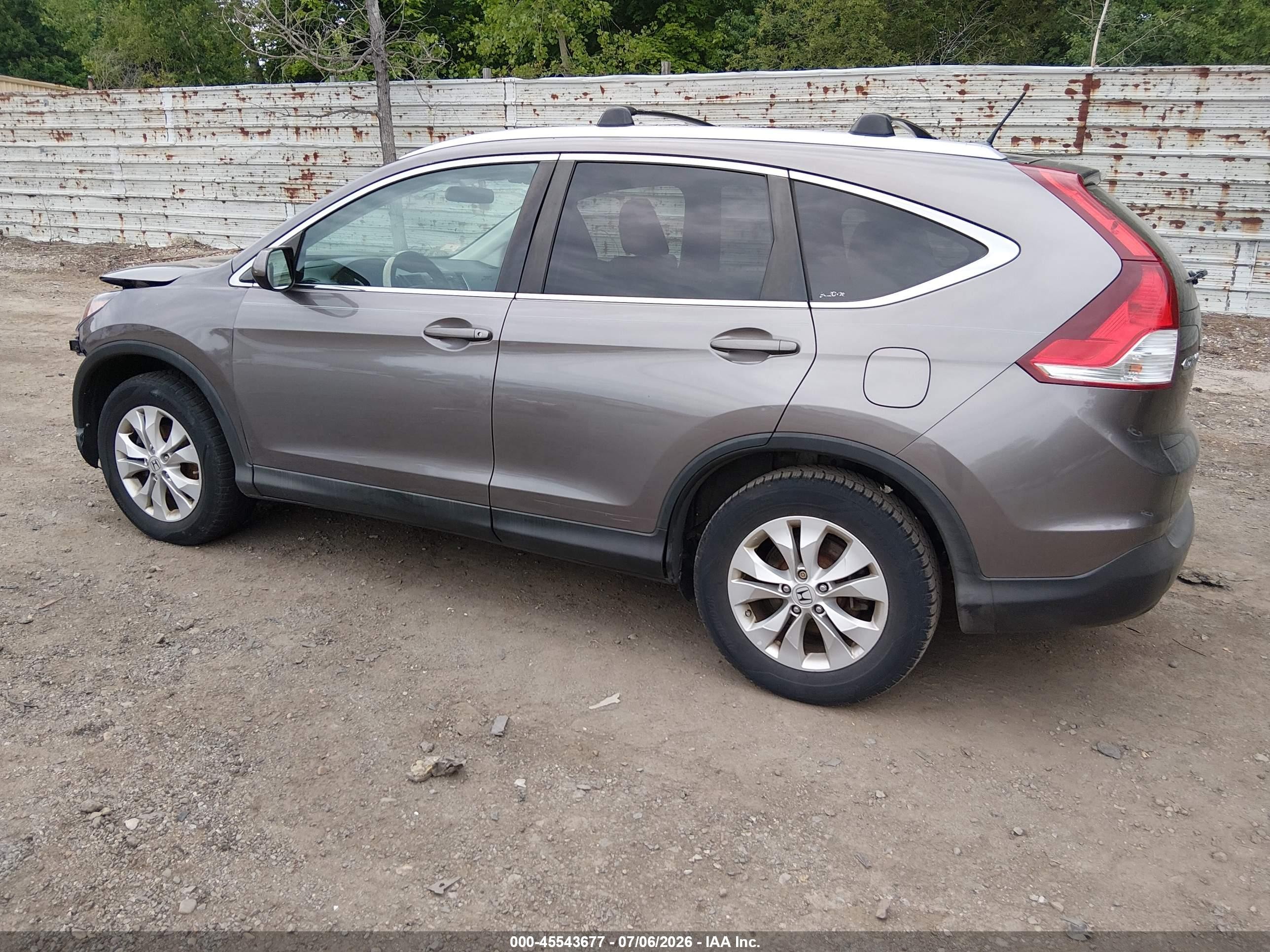2012 Honda Cr-v Ex-l Brown vin: 5J6RM4H77CL022854
