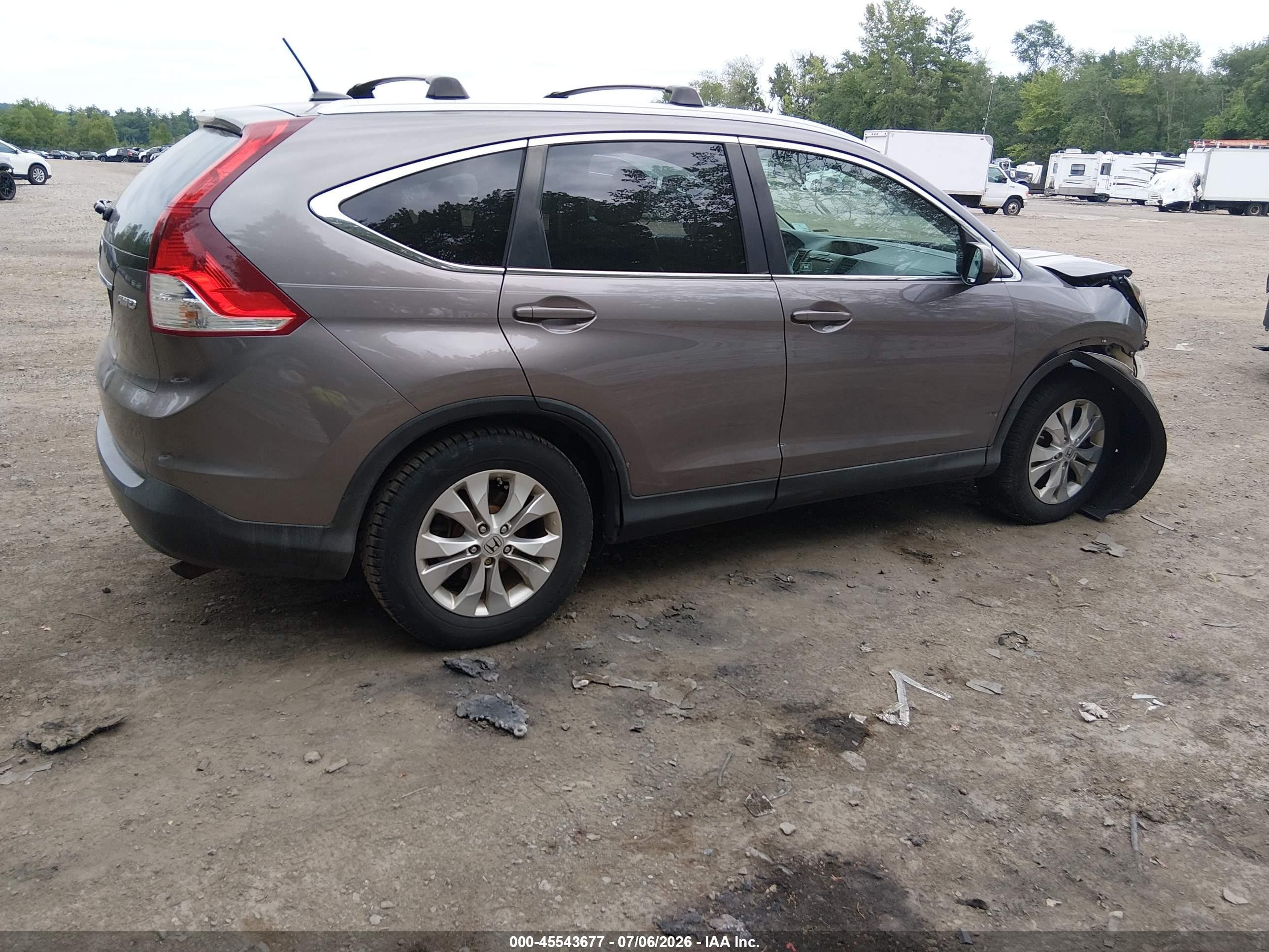 2012 Honda Cr-v Ex-l Brown vin: 5J6RM4H77CL022854