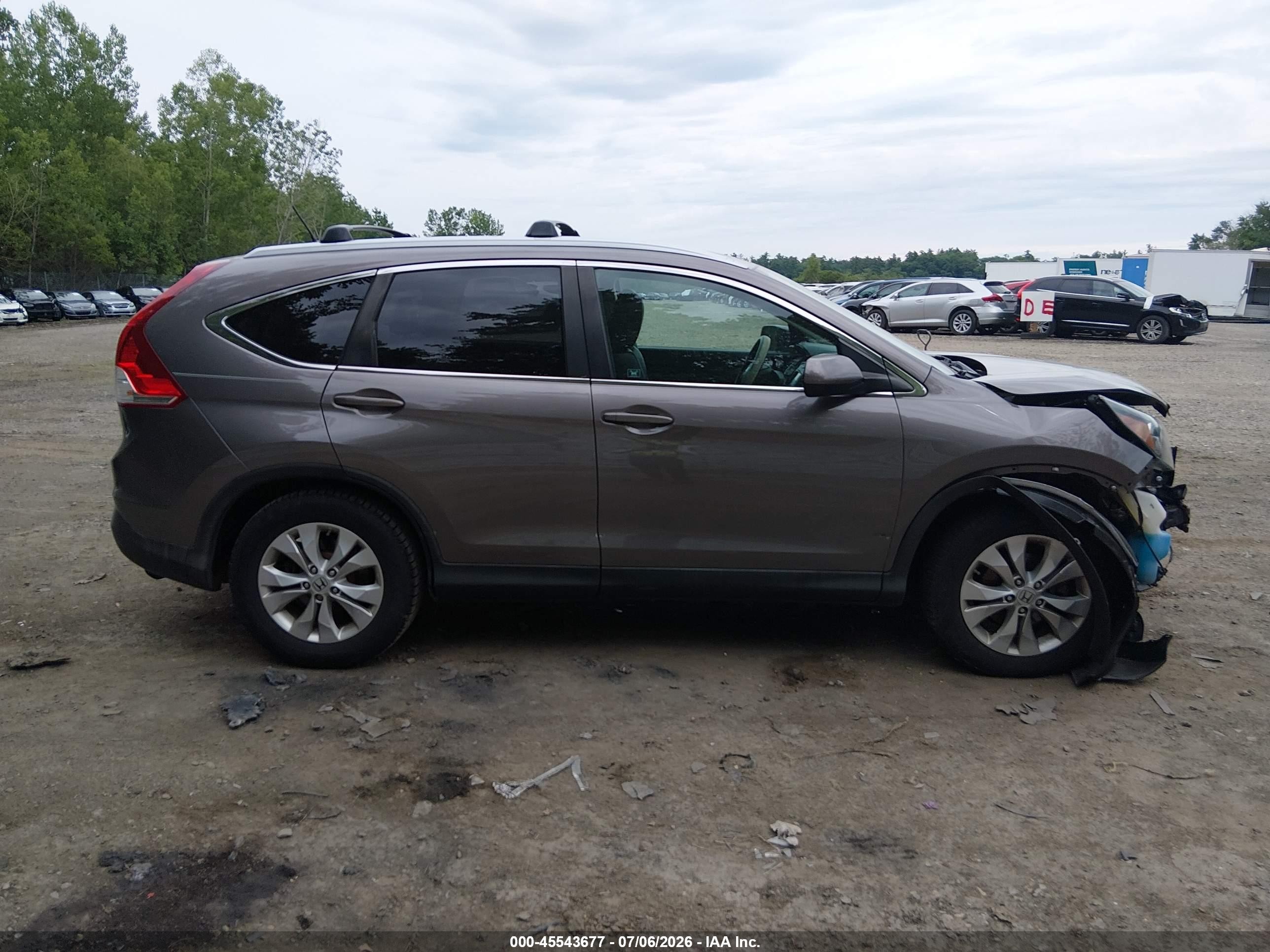 2012 Honda Cr-v Ex-l Brown vin: 5J6RM4H77CL022854