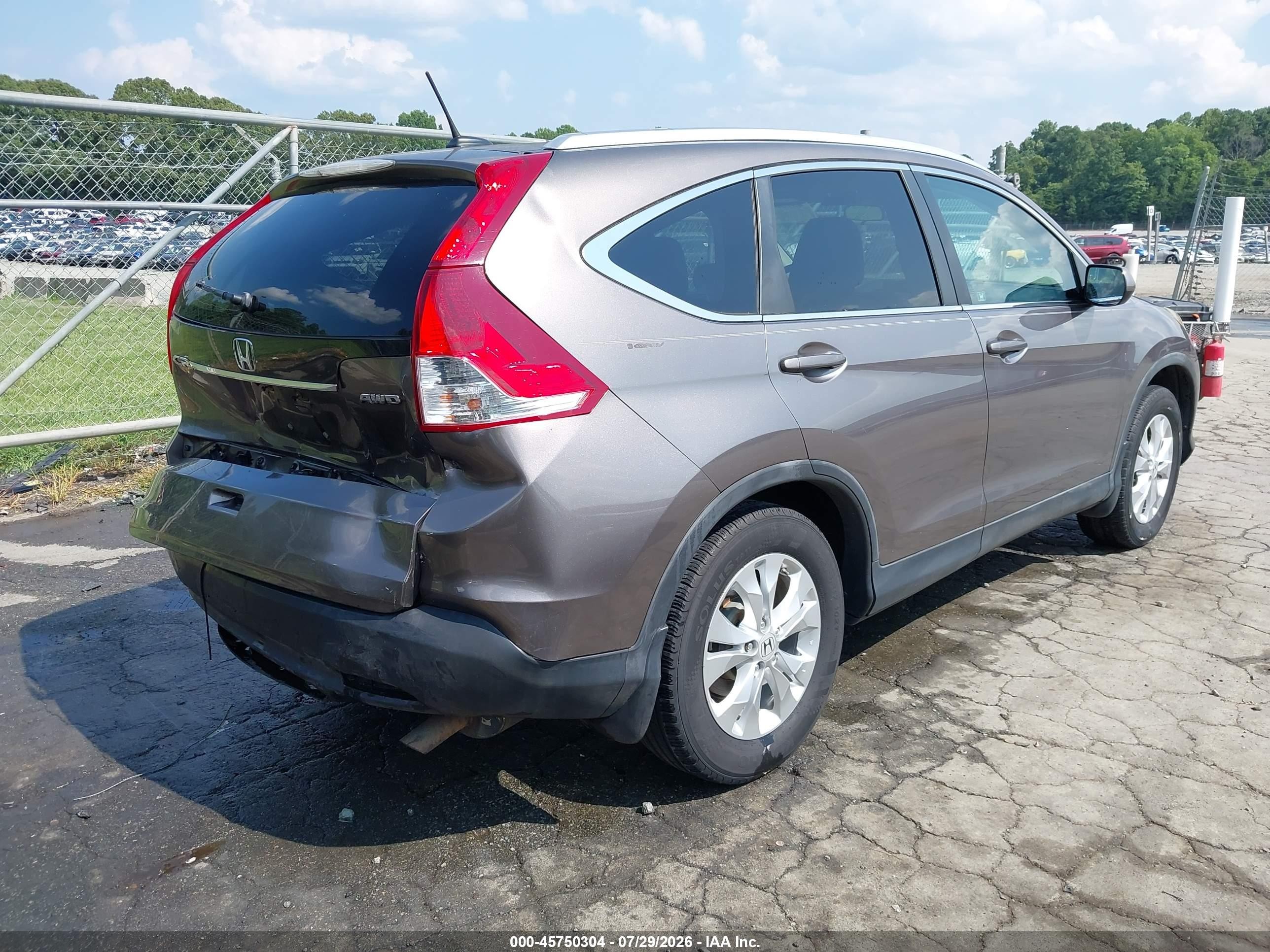 2012 Honda Cr-v Ex-l Silver vin: 5J6RM4H77CL032090