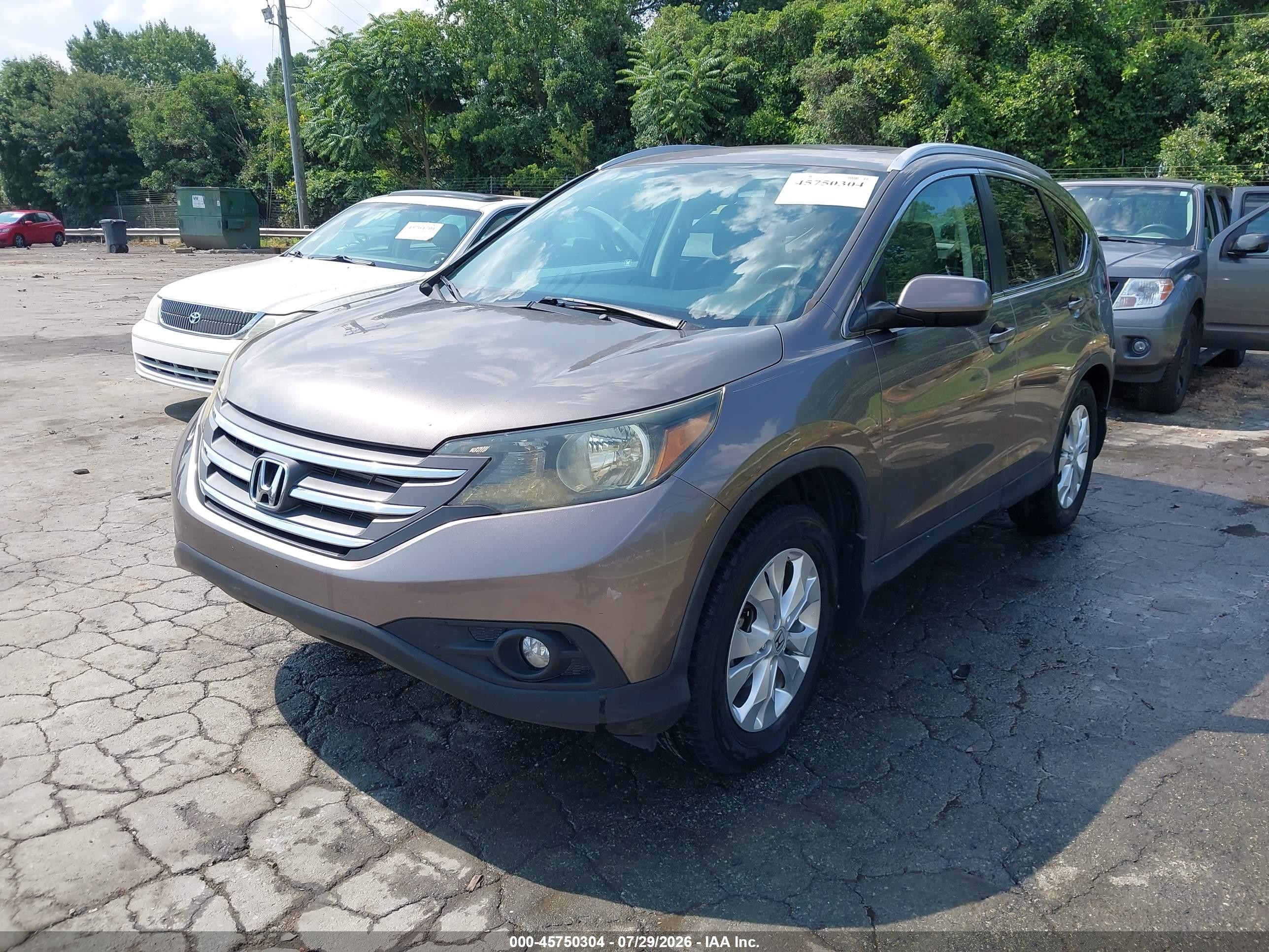 2012 Honda Cr-v Ex-l Silver vin: 5J6RM4H77CL032090
