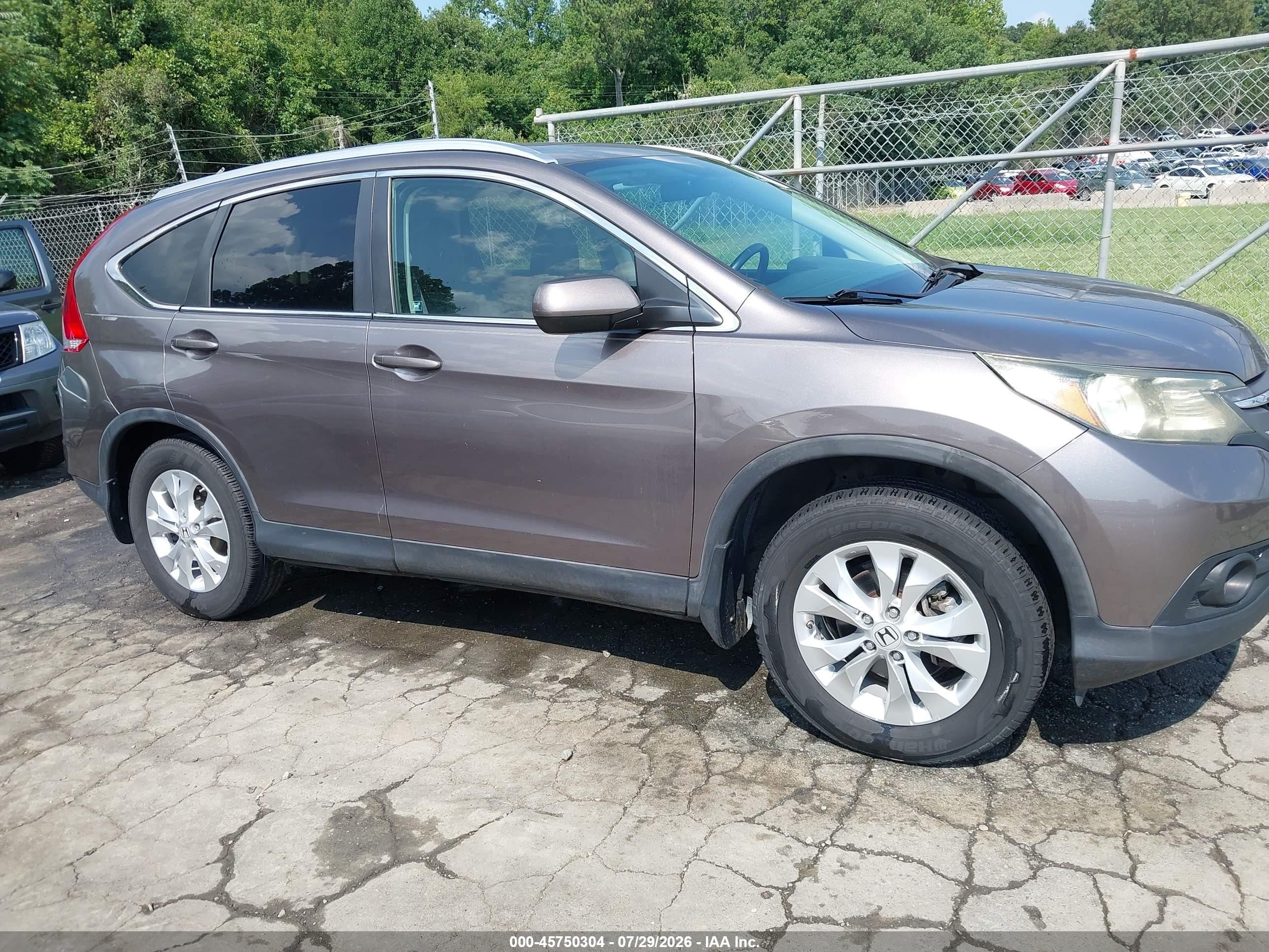 2012 Honda Cr-v Ex-l Silver vin: 5J6RM4H77CL032090
