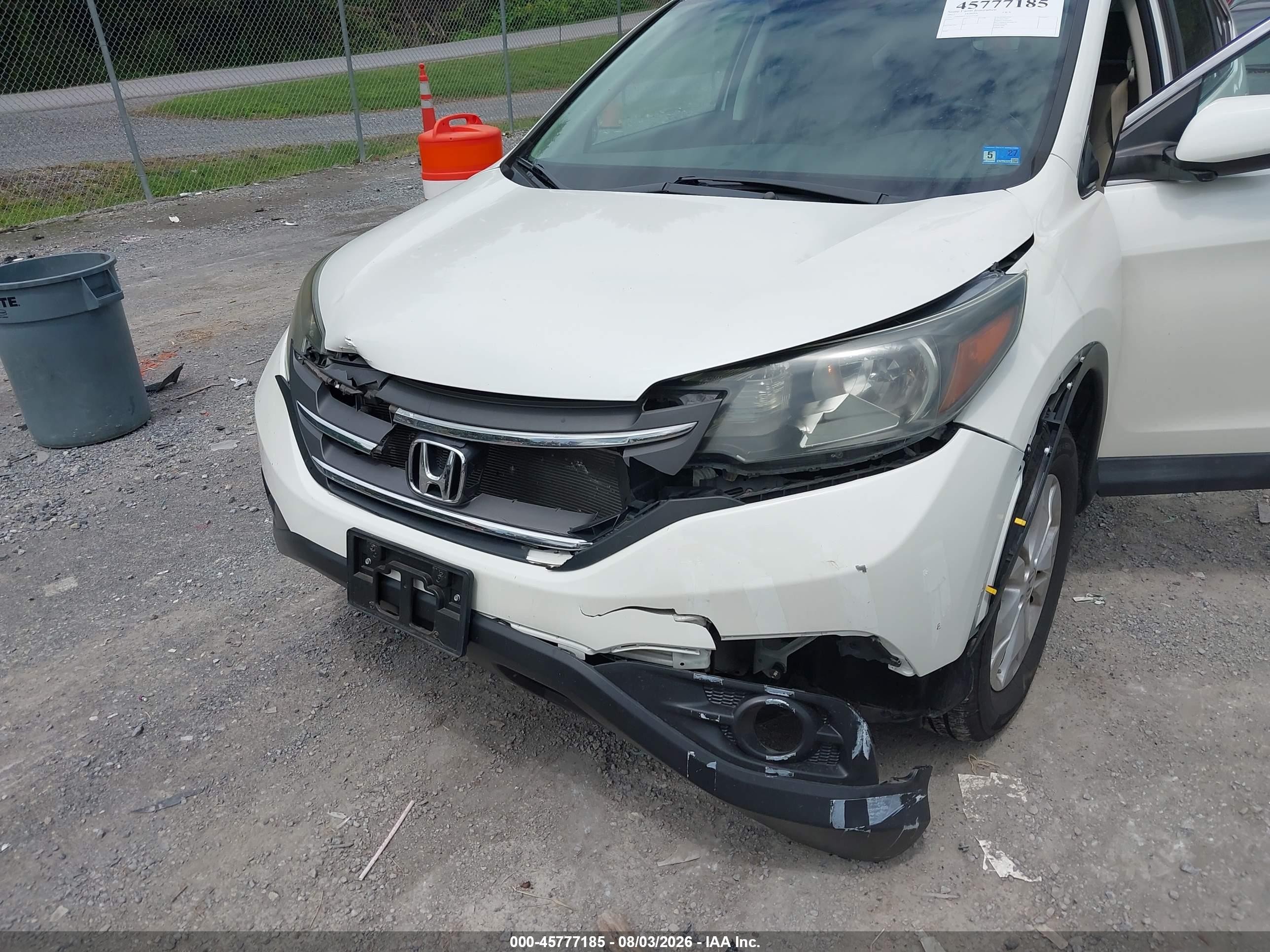 2012 Honda Cr-v Ex-l White vin: 5J6RM4H77CL057345