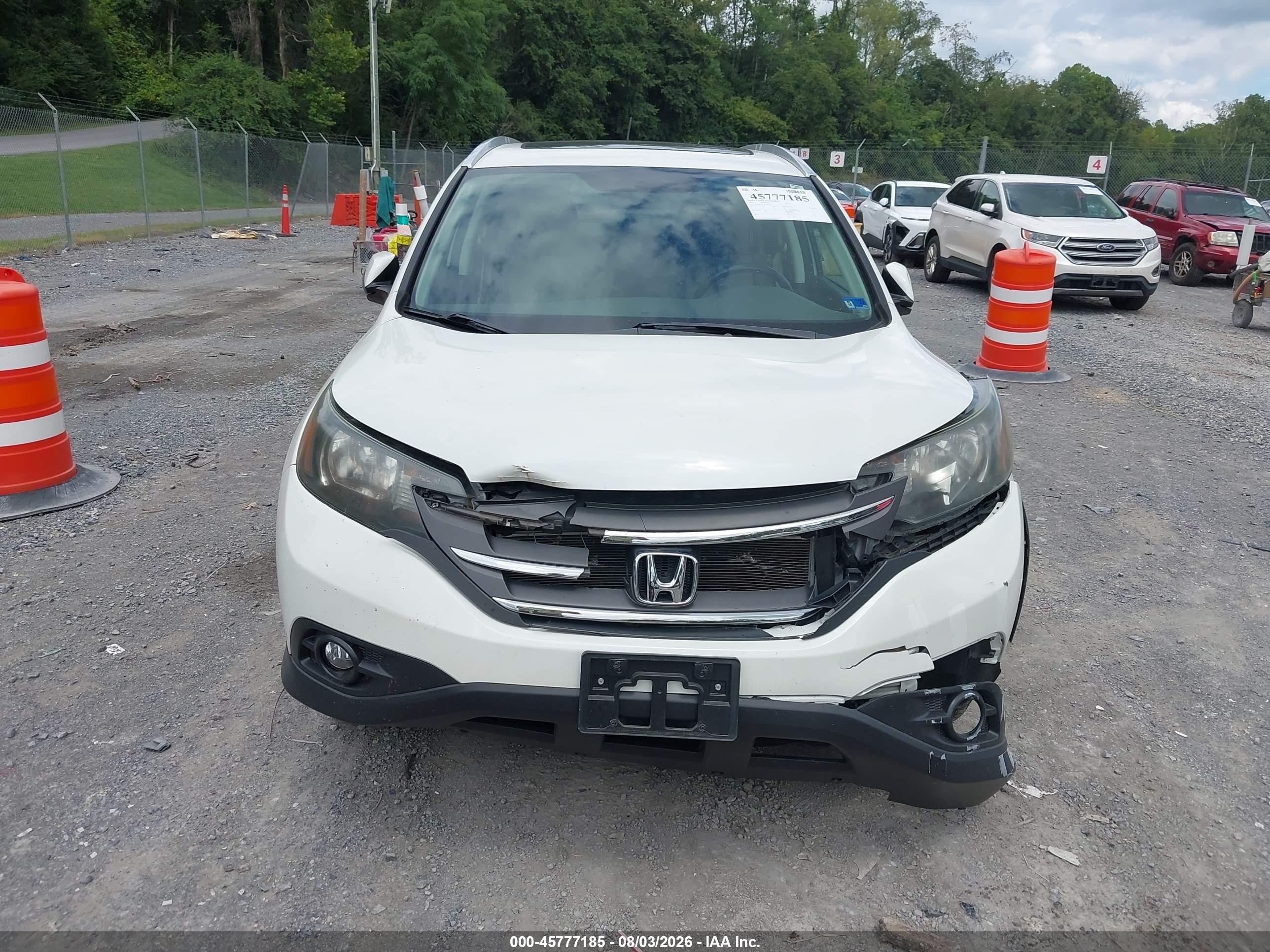 2012 Honda Cr-v Ex-l White vin: 5J6RM4H77CL057345