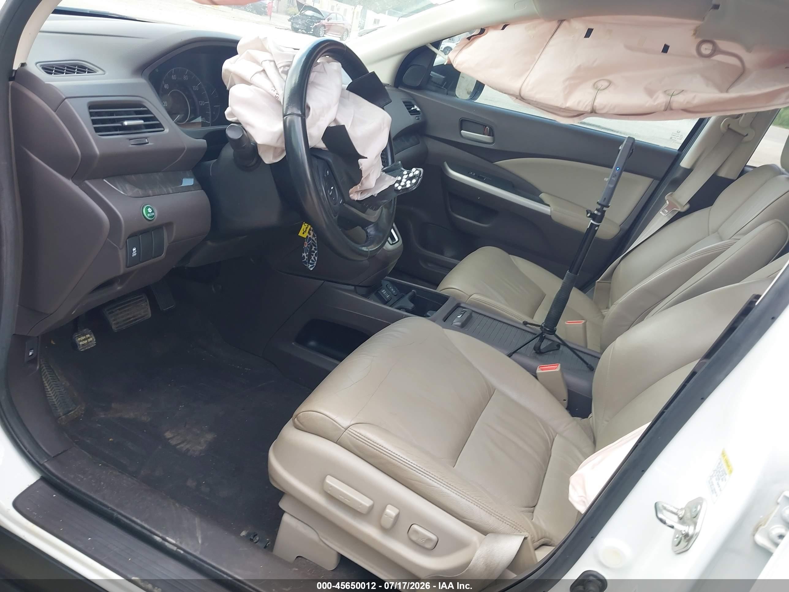 2012 Honda Cr-v Ex-l Белый vin: 5J6RM4H77CL073559