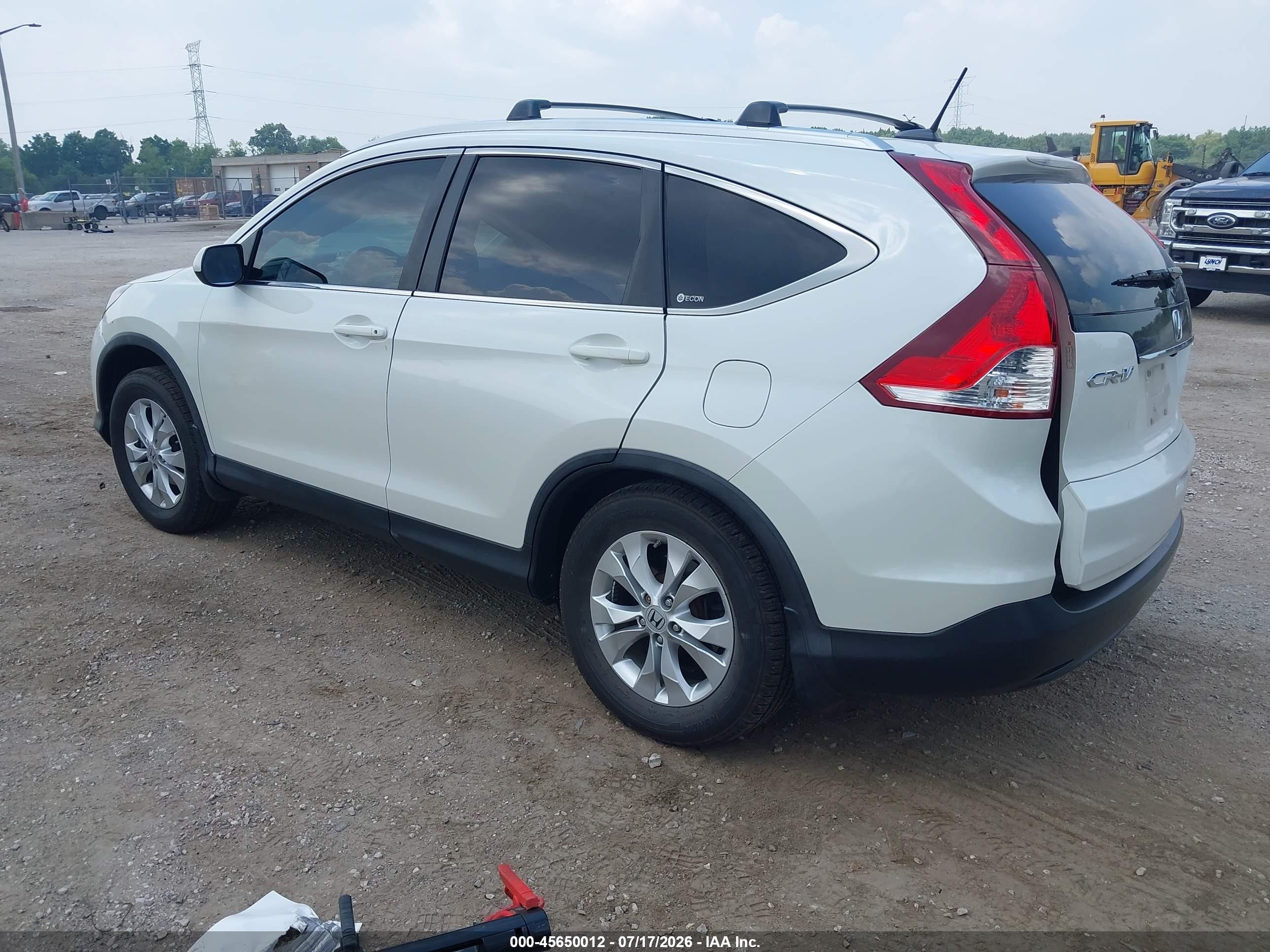 2012 Honda Cr-v Ex-l Белый vin: 5J6RM4H77CL073559