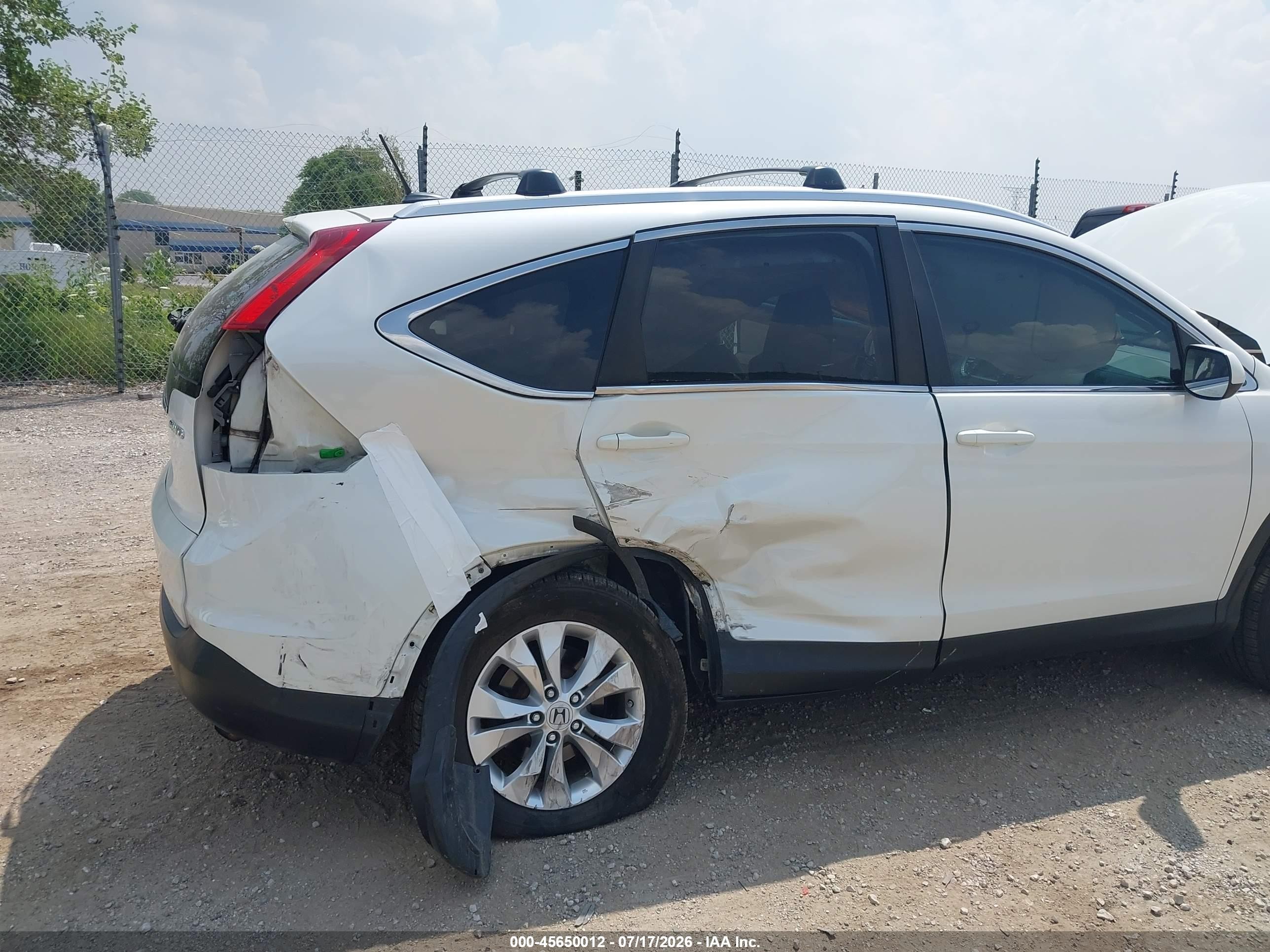 2012 Honda Cr-v Ex-l Белый vin: 5J6RM4H77CL073559