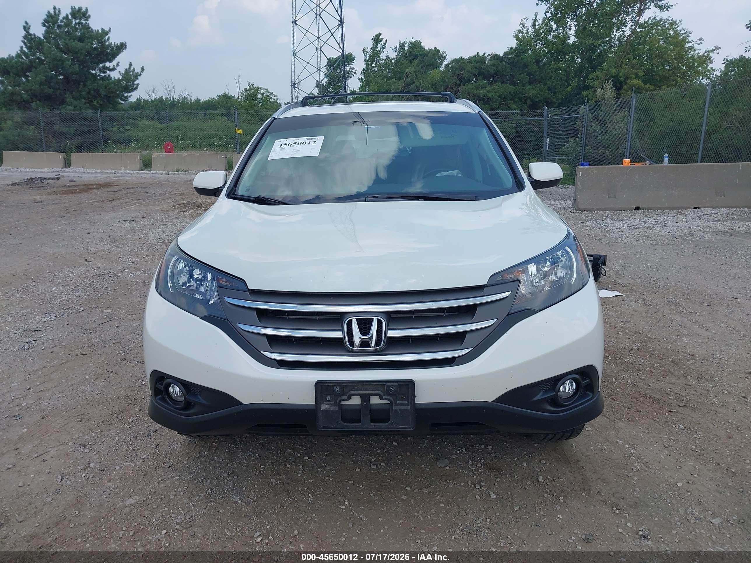2012 Honda Cr-v Ex-l Белый vin: 5J6RM4H77CL073559