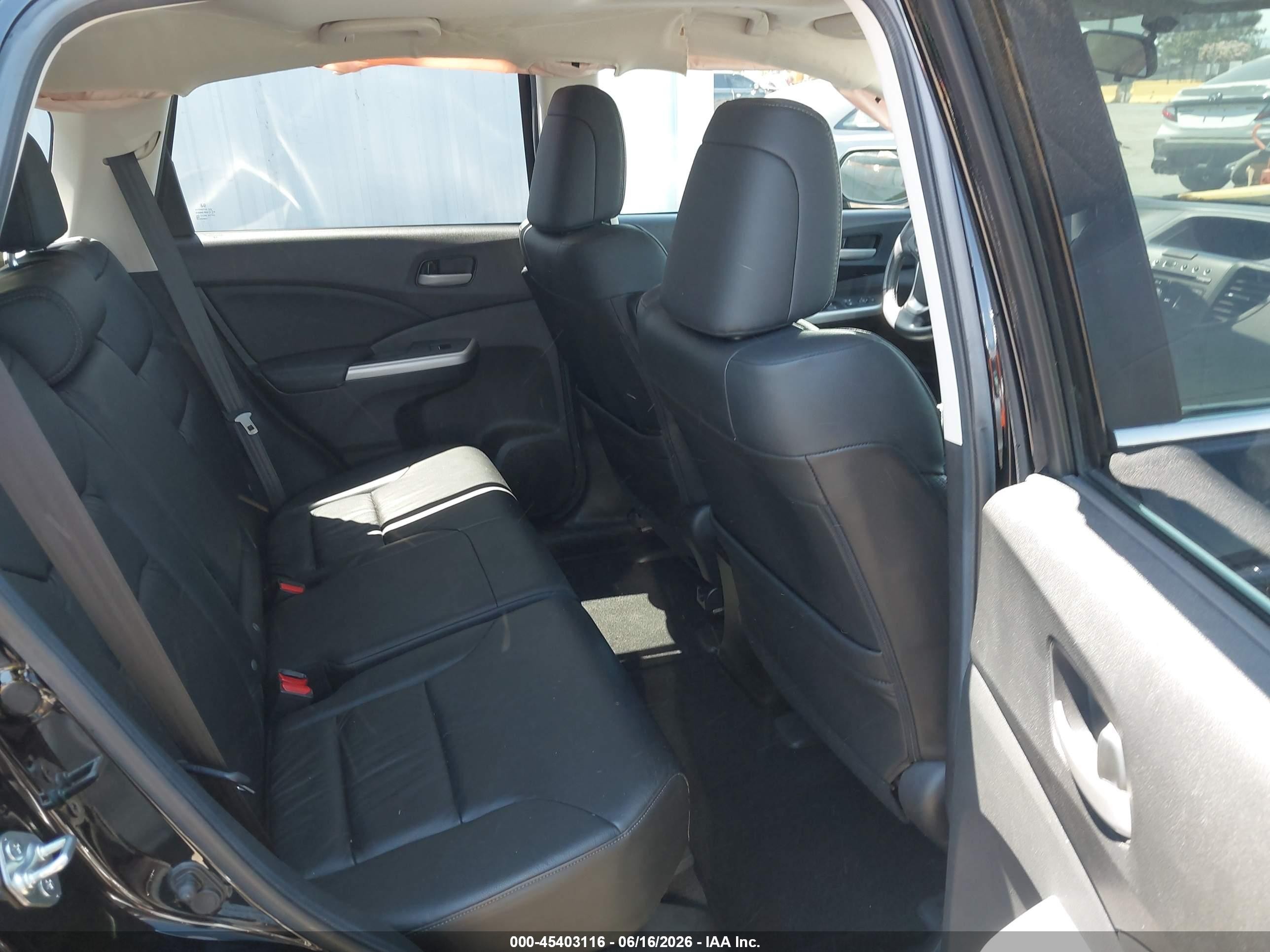 2013 Honda Cr-v Ex-l Black vin: 5J6RM4H77DL006154