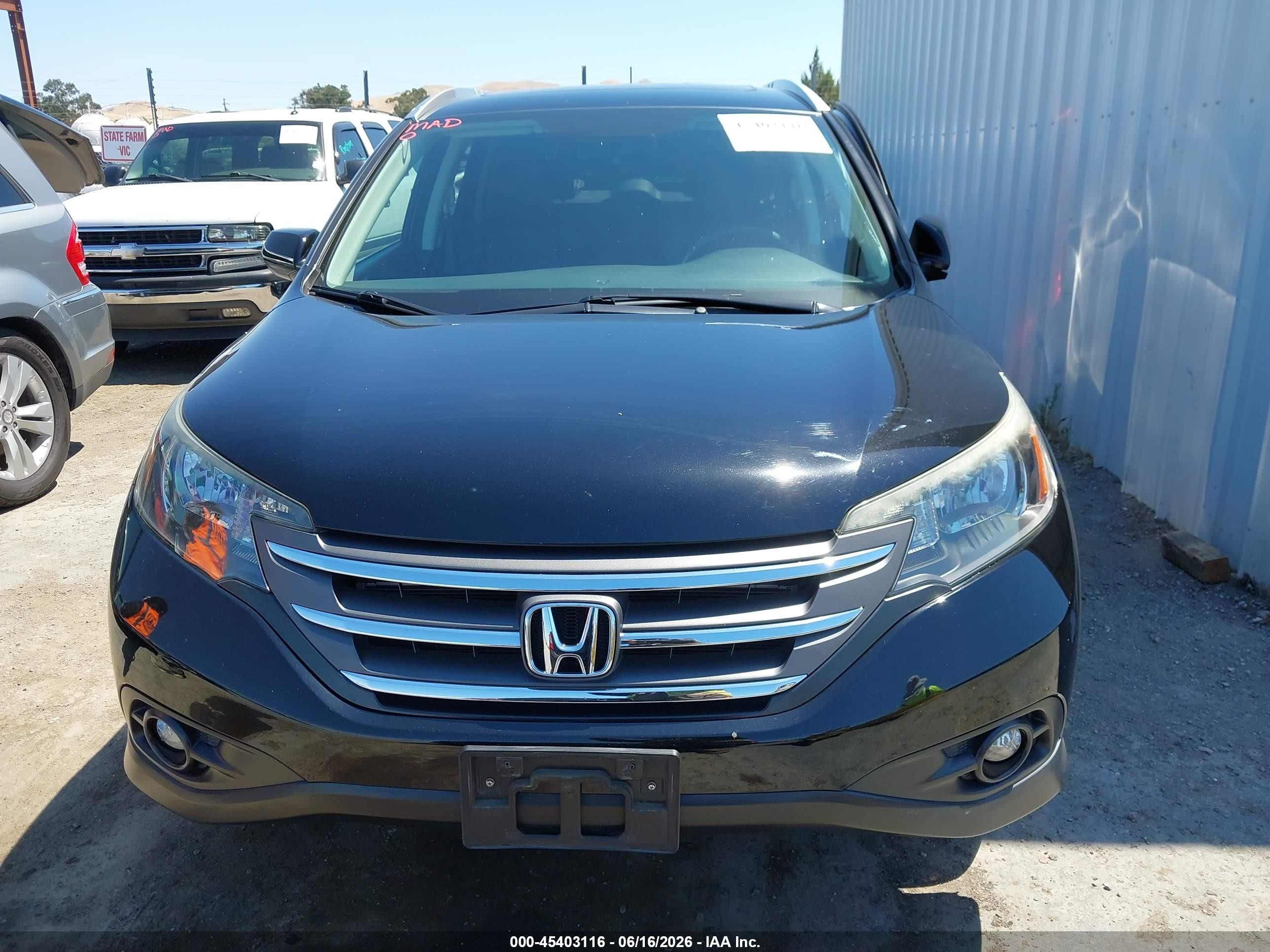 2013 Honda Cr-v Ex-l Black vin: 5J6RM4H77DL006154