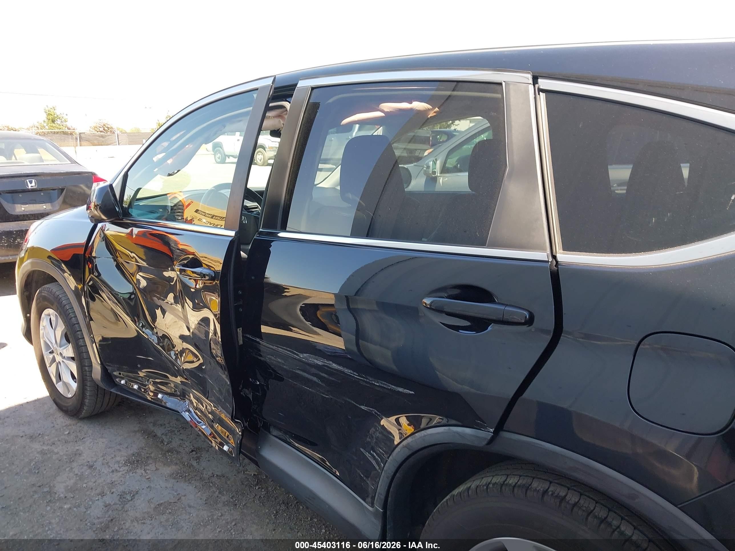 2013 Honda Cr-v Ex-l Black vin: 5J6RM4H77DL006154