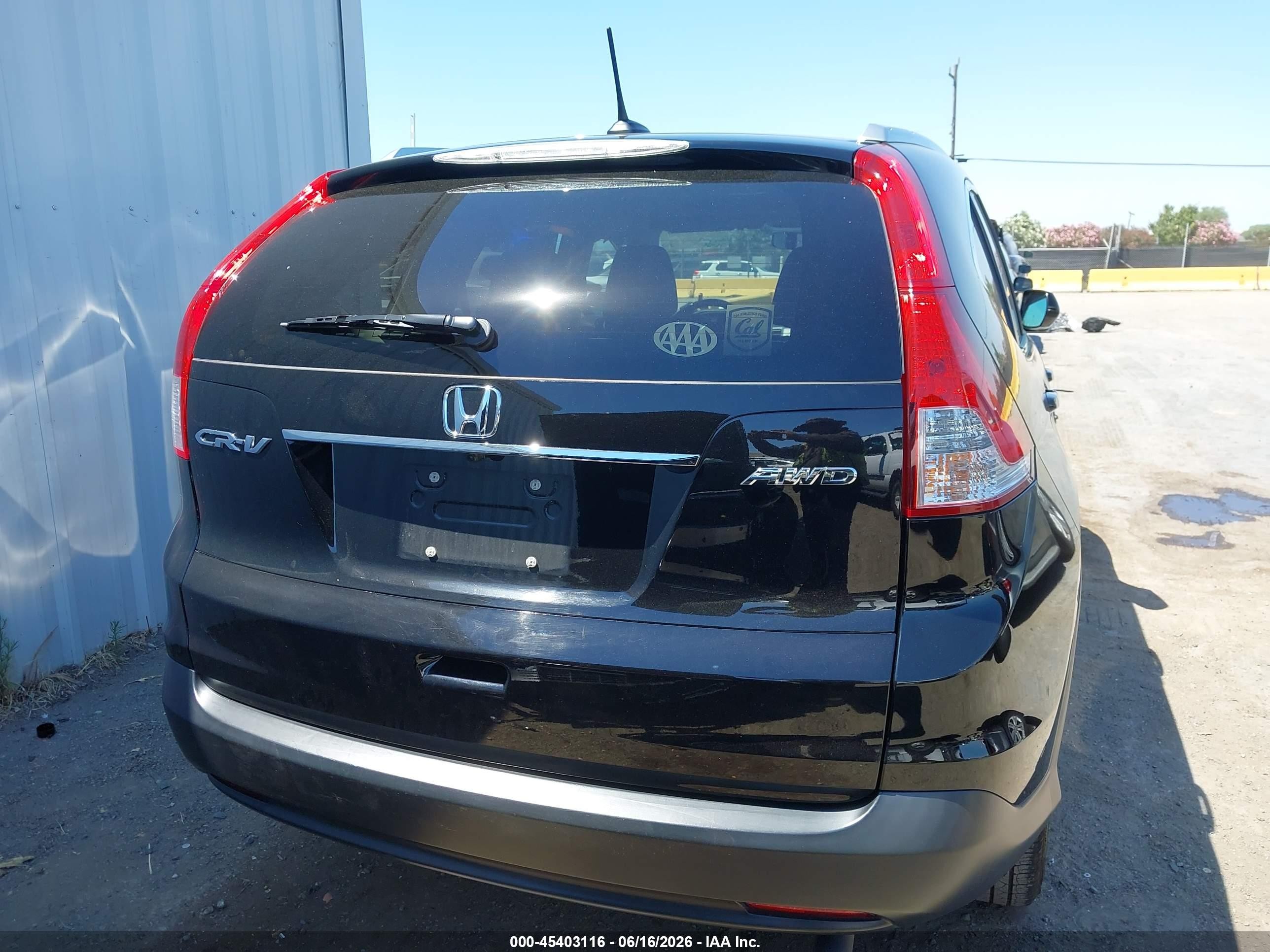 2013 Honda Cr-v Ex-l Black vin: 5J6RM4H77DL006154