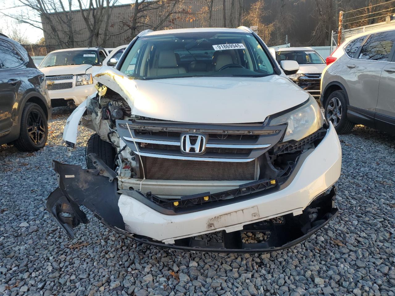 2013 Honda Cr-v Exl White vin: 5J6RM4H77DL017042