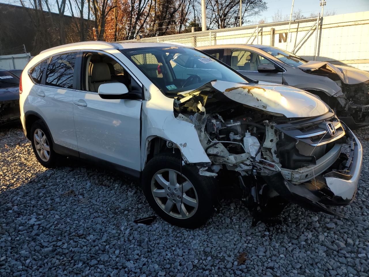 2013 Honda Cr-v Exl White vin: 5J6RM4H77DL017042