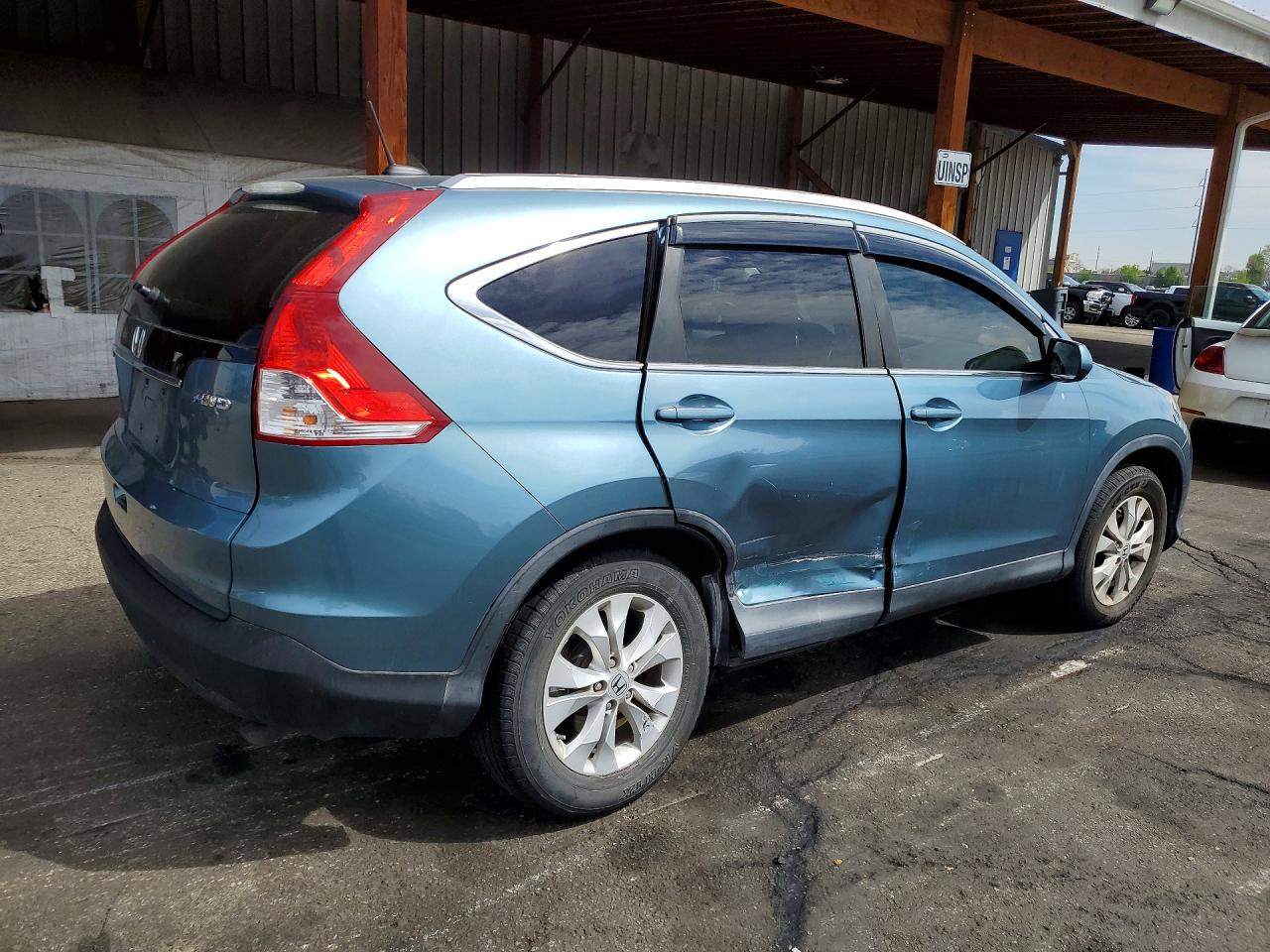 2013 Honda Cr-v Exl Blue vin: 5J6RM4H77DL019972