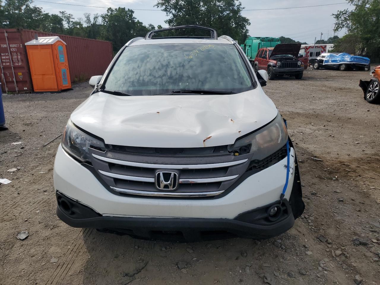 2013 Honda Cr-v Exl White vin: 5J6RM4H77DL023228