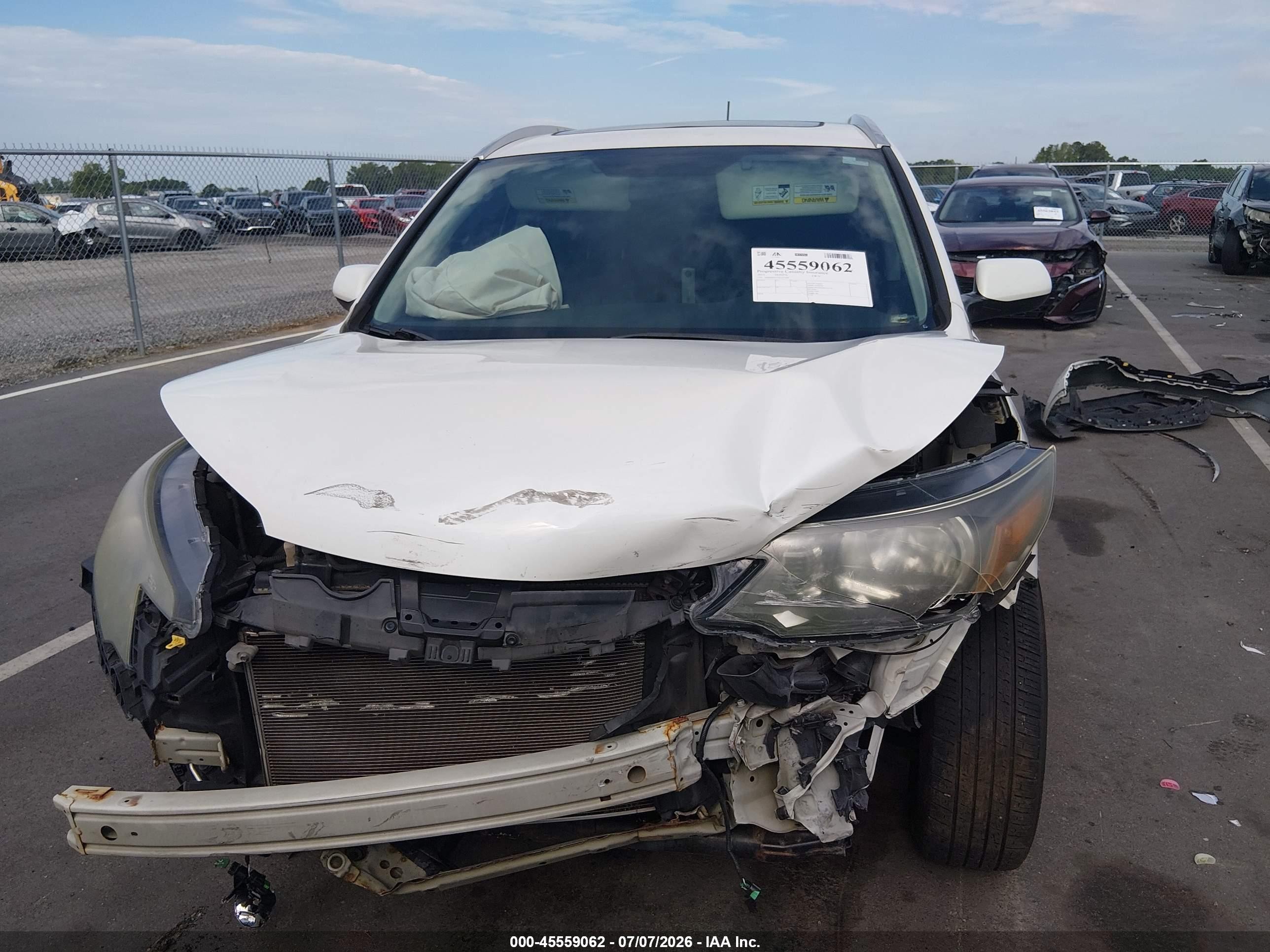 2013 Honda Cr-v Ex-l White vin: 5J6RM4H77DL023598